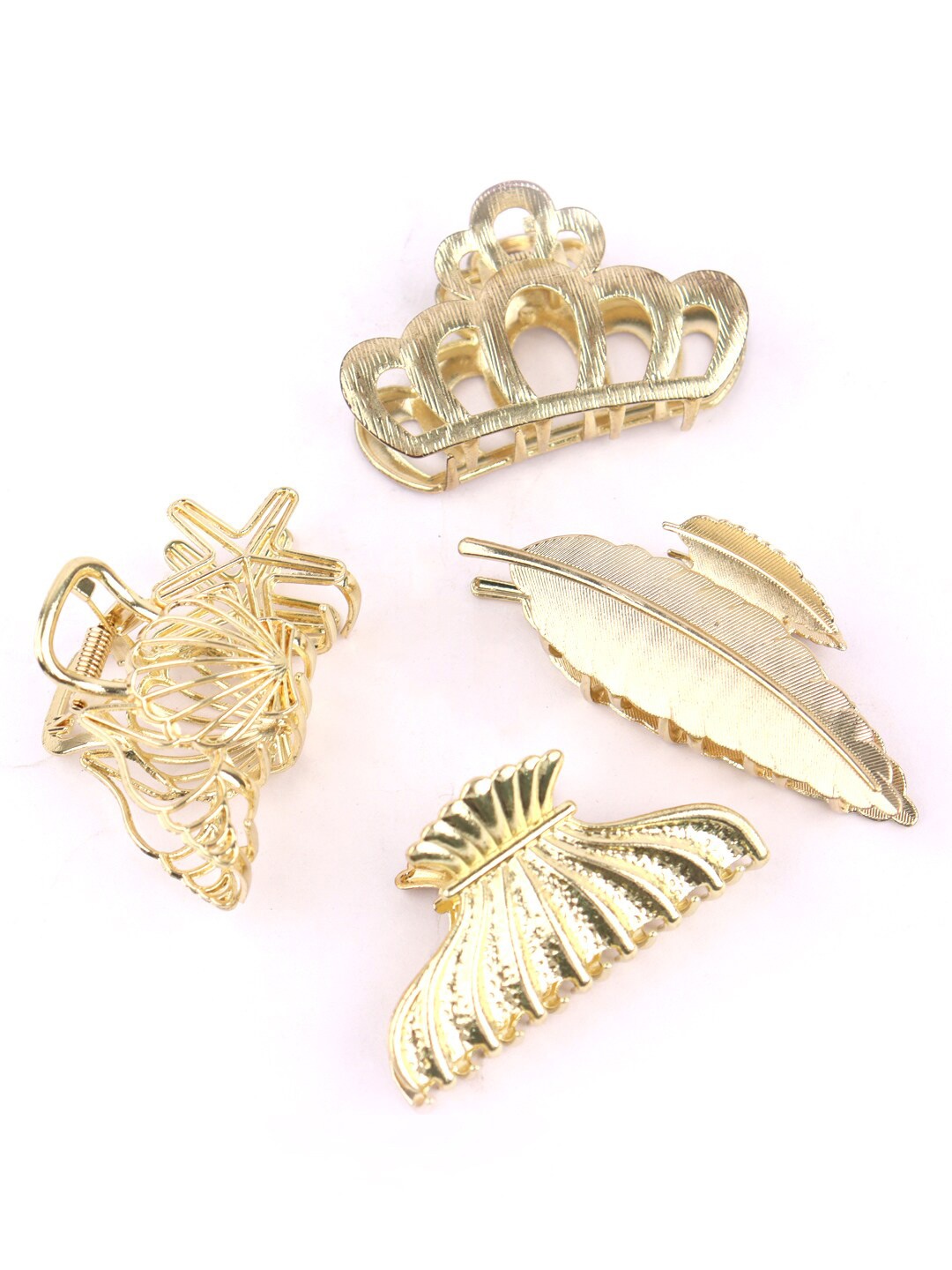 Krelin Set of 4 Claw Clips, Gold