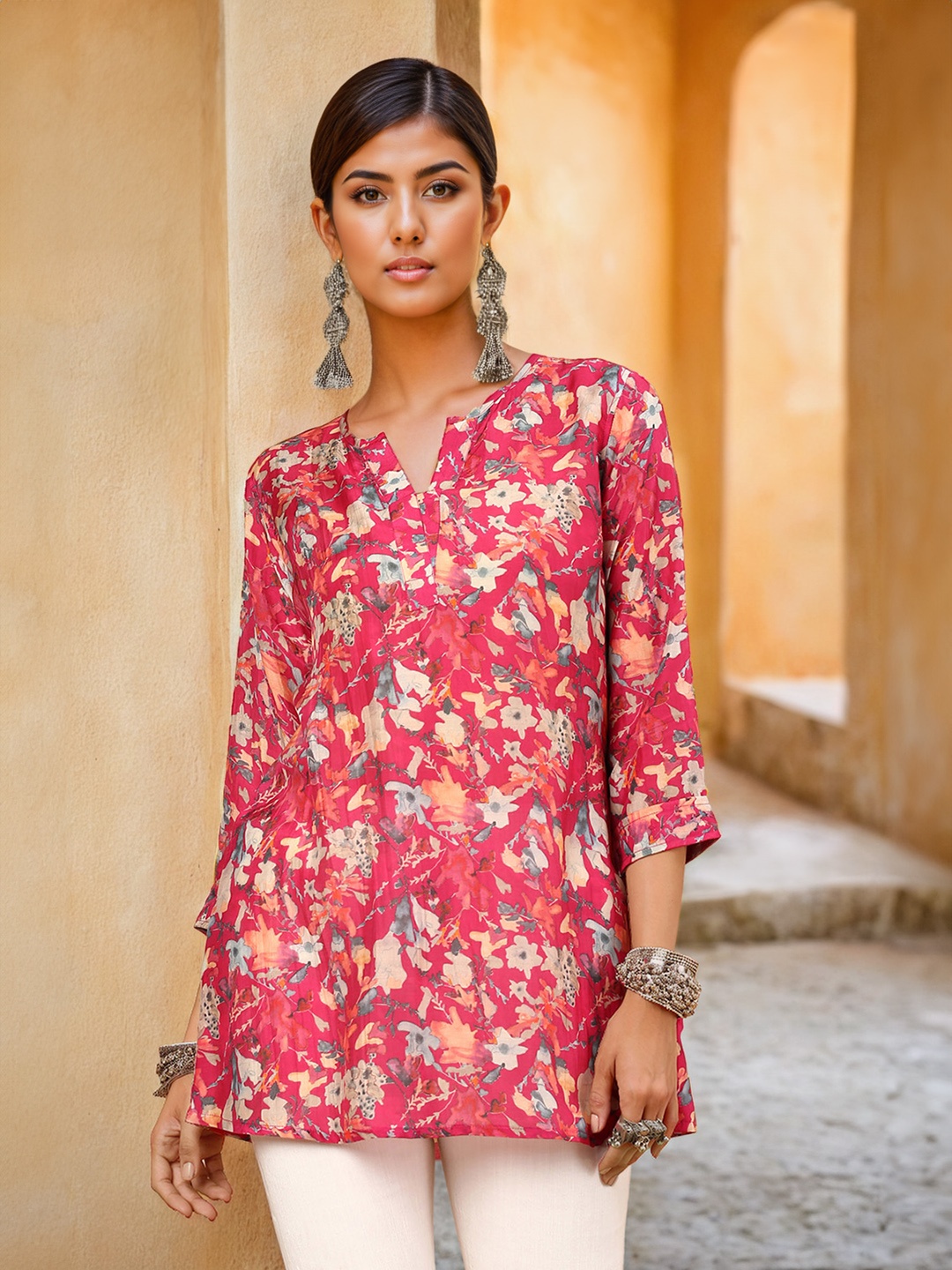 

Soch Pink Floral Printed Tunic