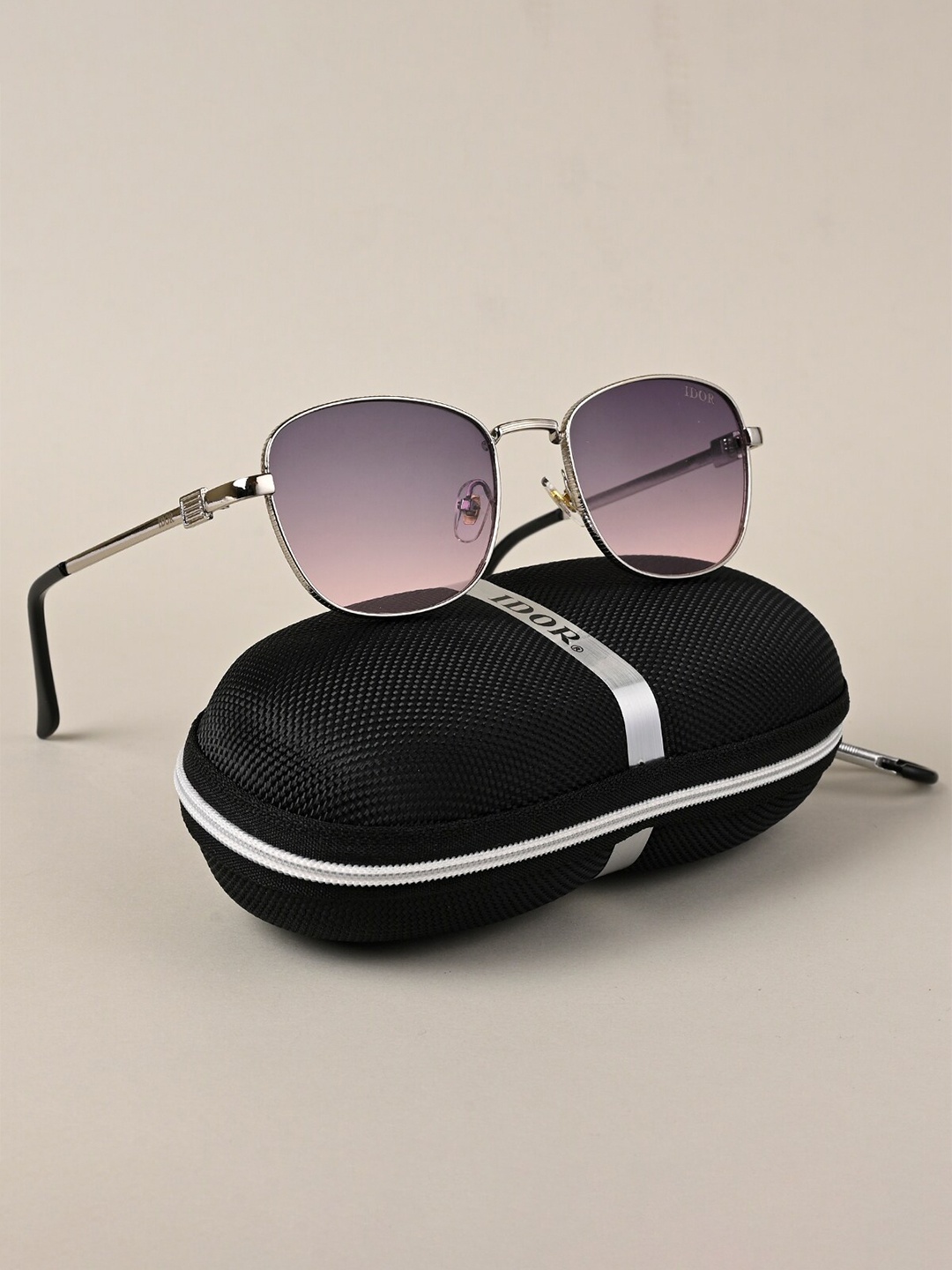 

IDOR Unisex Oval Sunglasses with UV Protected Lens 926-SLV-GRD, Blue