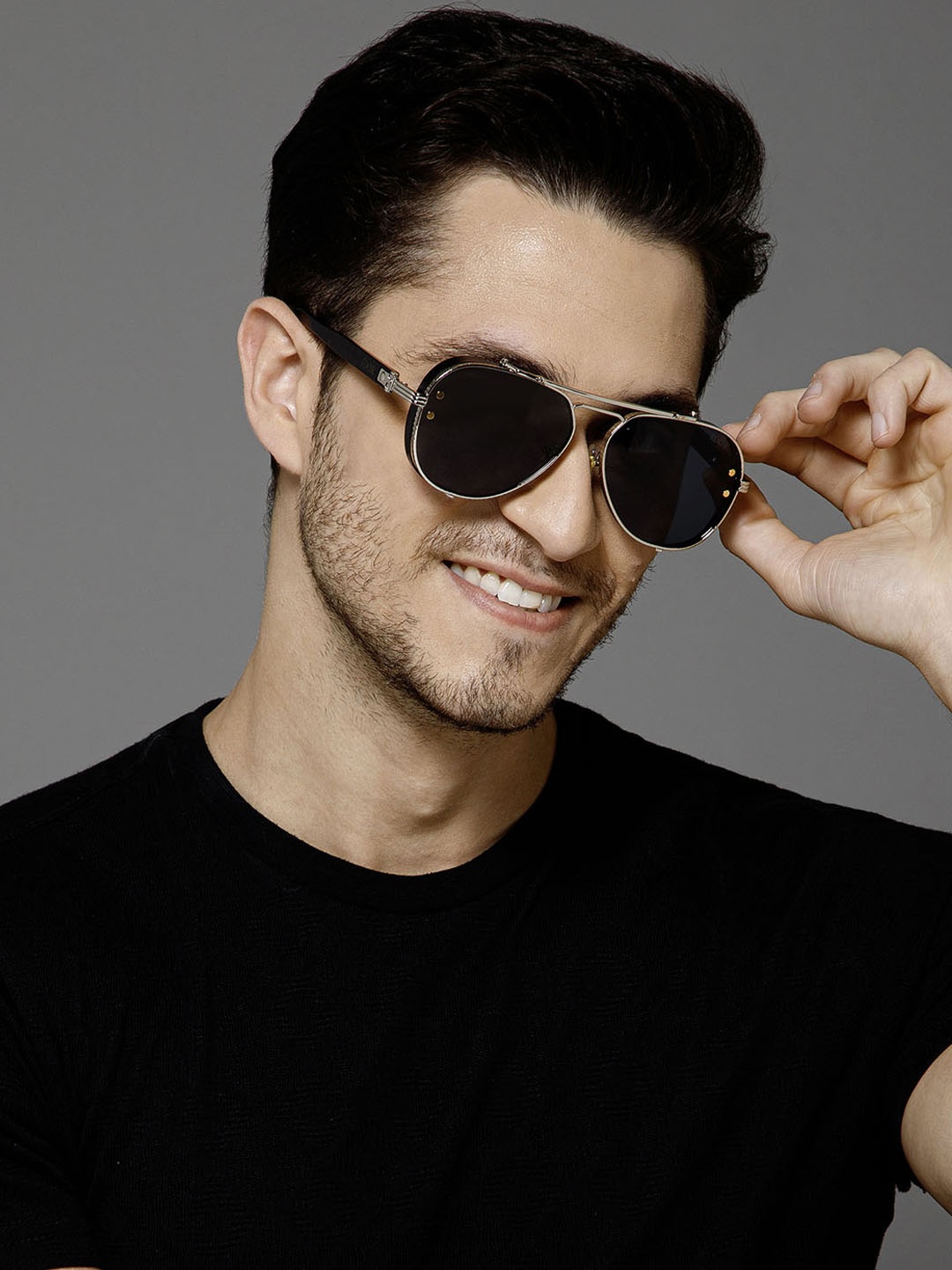 

IDOR Unisex Aviator Sunglasses with UV Protected Lens 252-SLV-GRDPNK, Pink