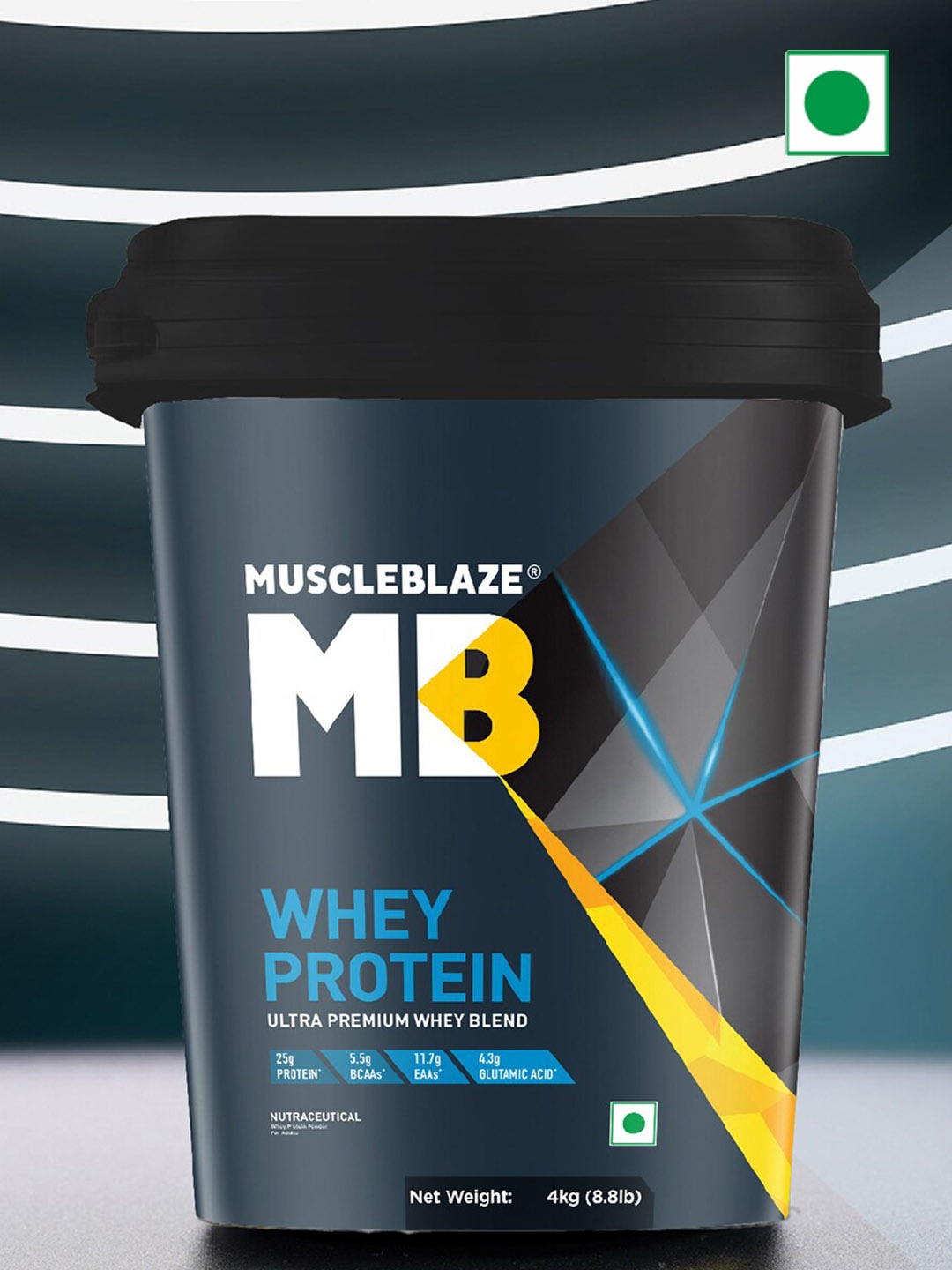 

MuscleBlaze 100% Vanilla Whey Protein- 4kg, White