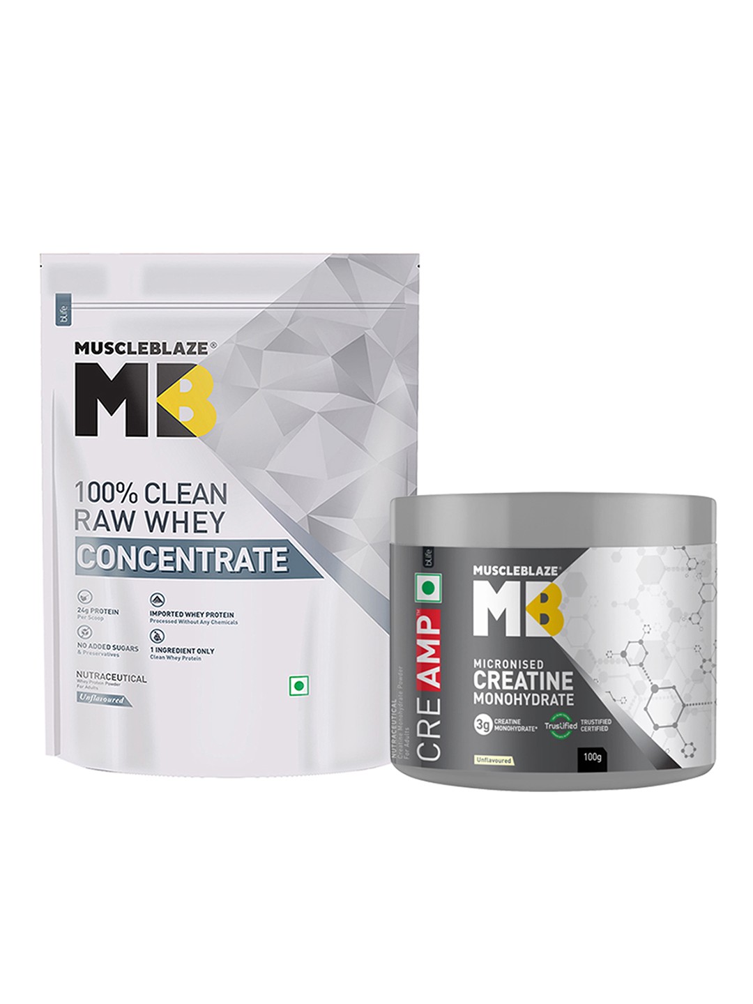 

MuscleBlaze Raw Whey Protein With Monohydrate, White