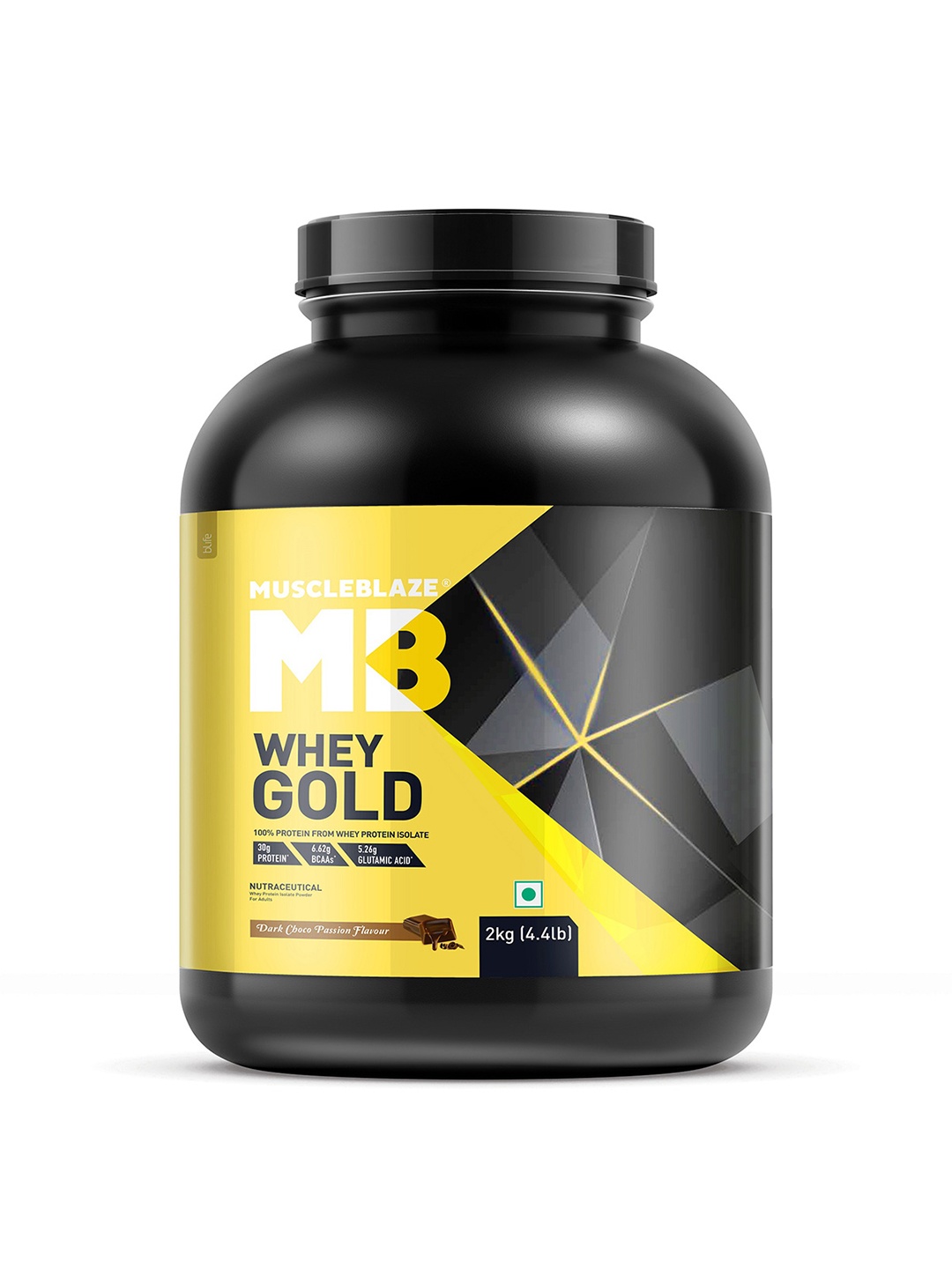 

MuscleBlaze Whey Gold 100% Dark Choco Passion- 2Kg, Brown