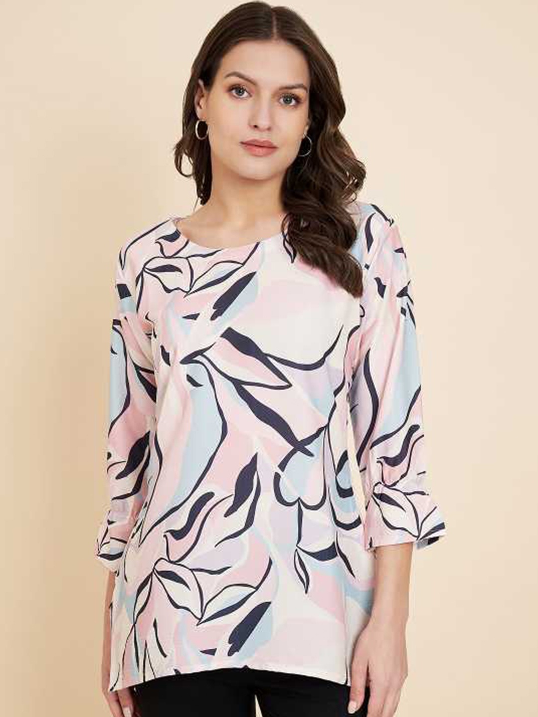 

VAIRAGEE Floral Printed Round Neck Top, White