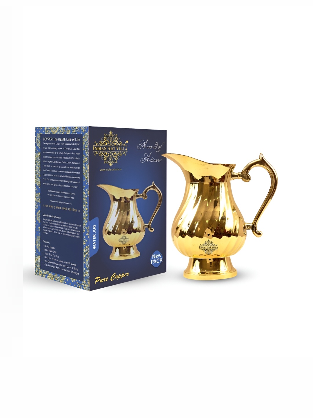 

INDIAN ART VILLA Gold-Toned Brass Water Jugs