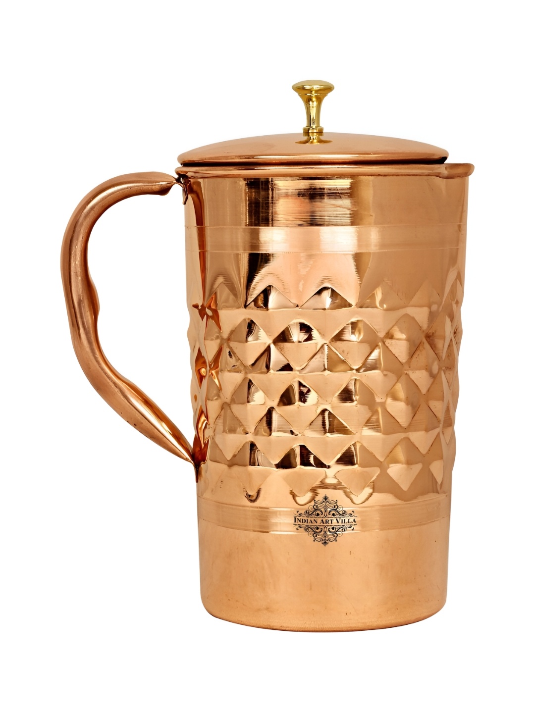

INDIAN ART VILLA Brown Copper Water Jugs 1.5 L