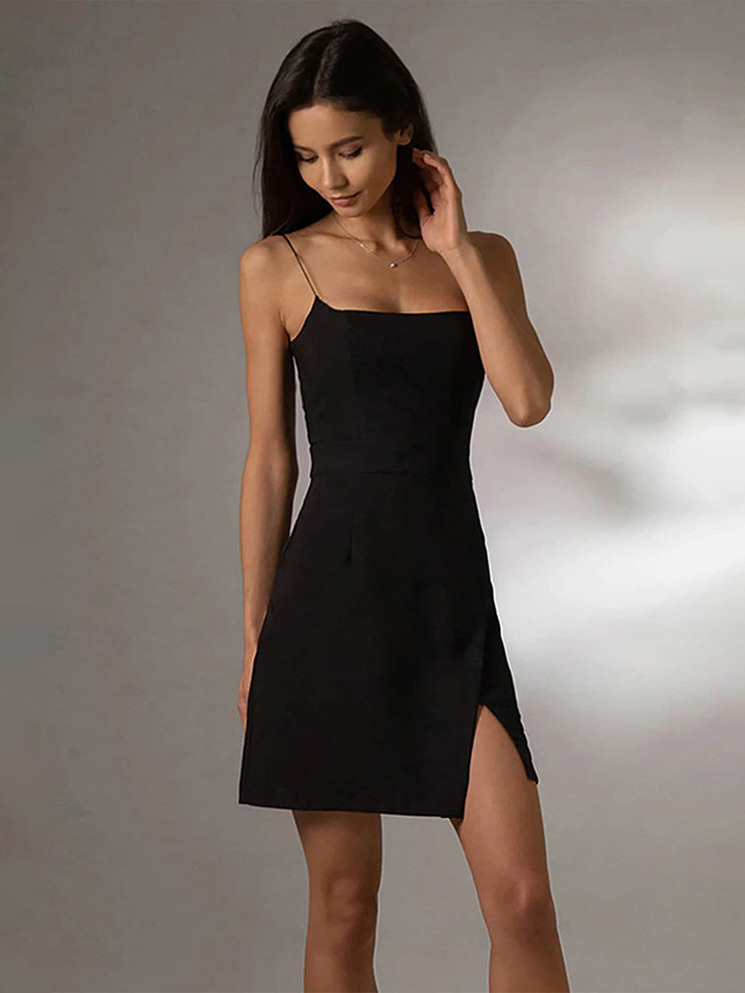 

LULU & SKY Shoulder Straps Sheath Dress, Black