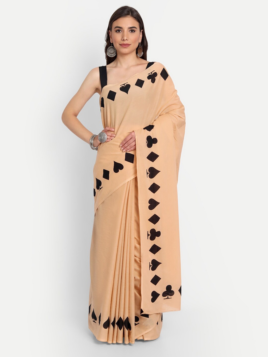 

KALINI Pure Cotton Saree, Beige