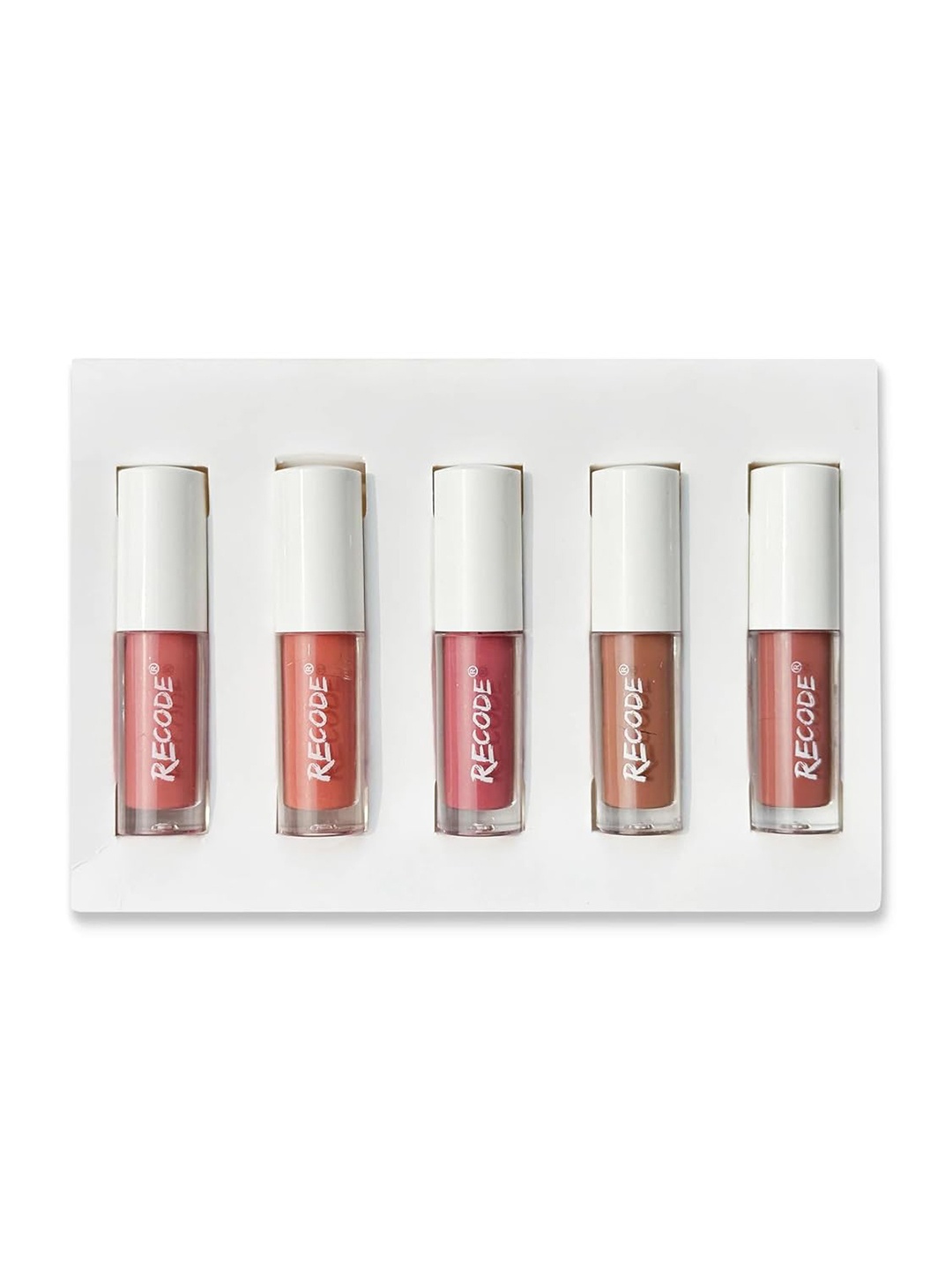 

Recode Studio Pro Set Of 5 Mini Mousse Matte Liquid Lipstick - 1.75ml Each - Nudes, Pink