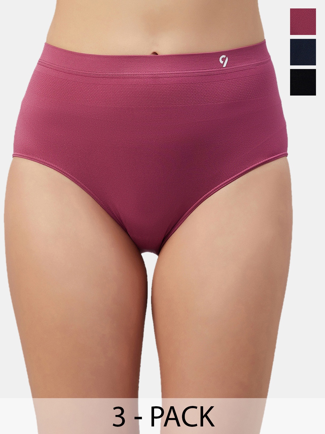

C9 AIRWEAR Pack Of 3 Mid-Rise Anti Microbial Seamless Hipster Briefs, Assorted