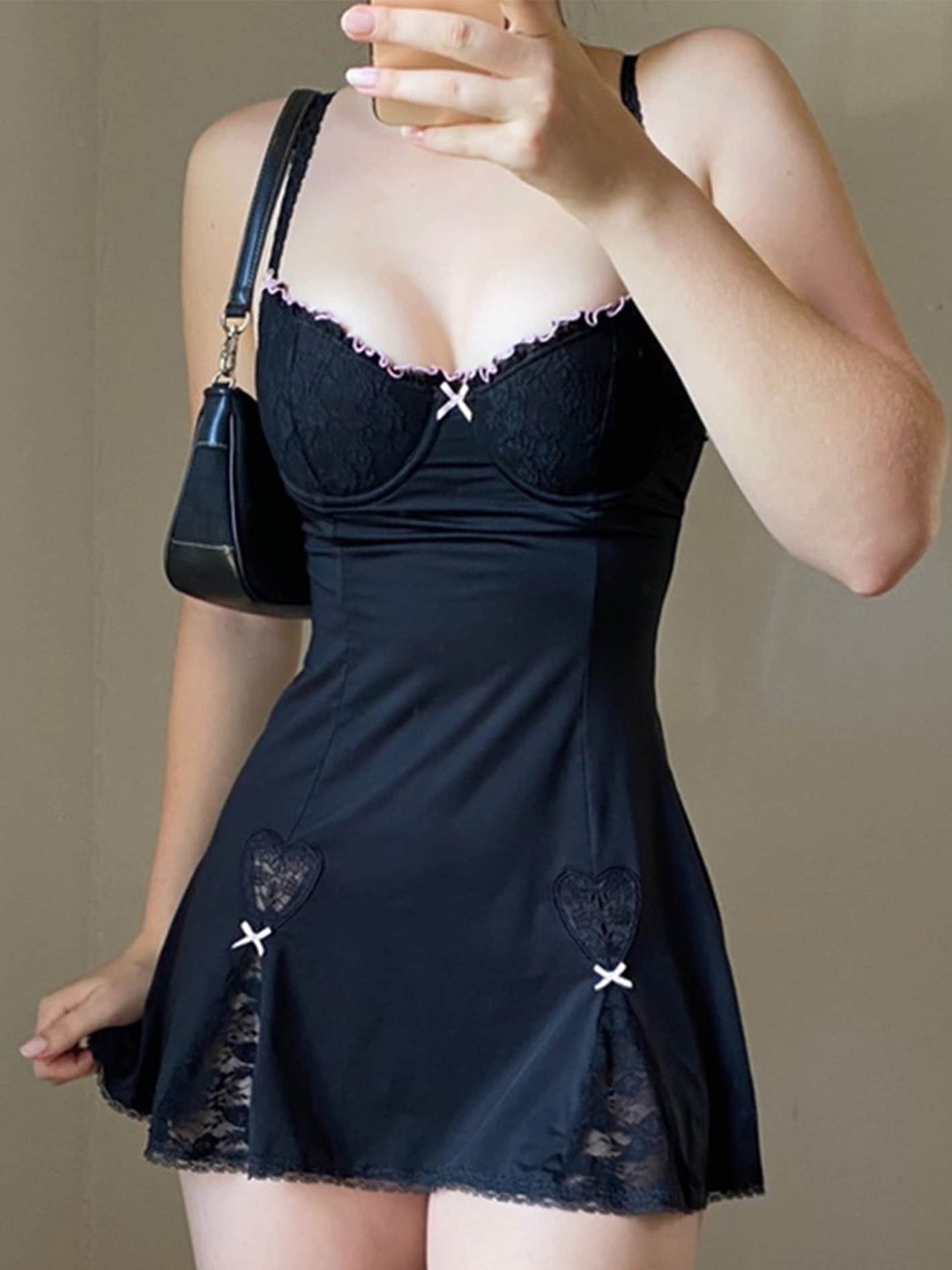 

LULU & SKY Sleeveless A-Line Mini Dress, Black