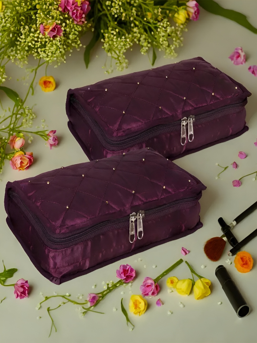 

Kuber Industries Purple 2 Pieces Jewellery Organisers