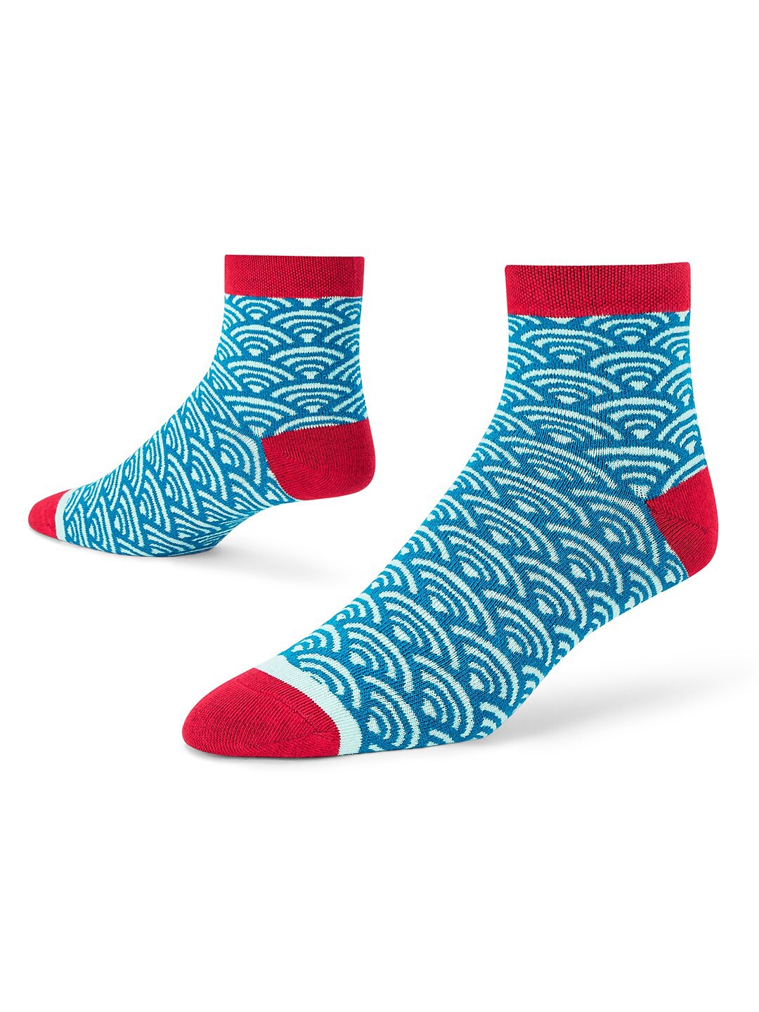 

Dynamocks Patterned Ankle Length Socks, Blue