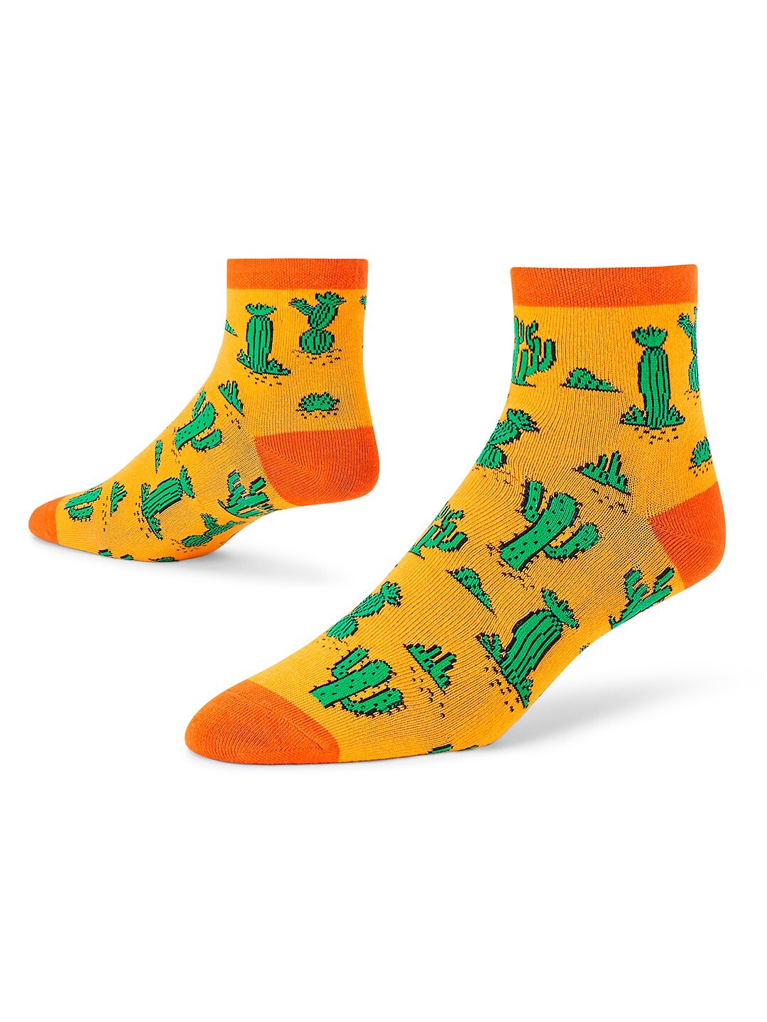 

Dynamocks Cactus Printed Ankle Length Socks, Yellow