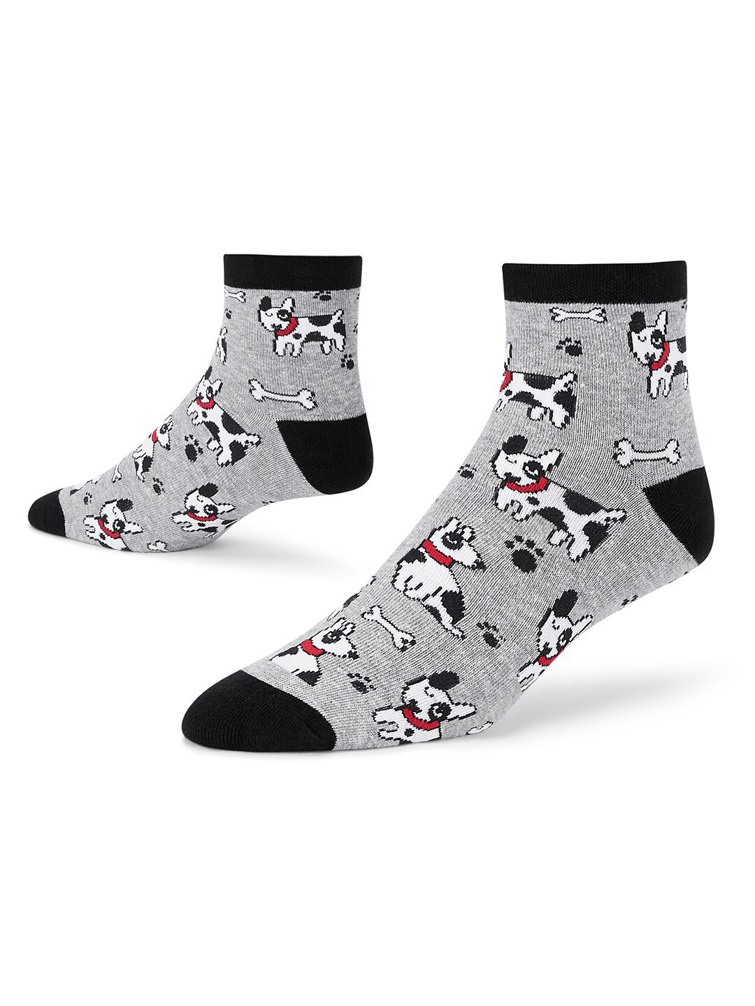 

Dynamocks Patterned Ankle-Length Socks, Grey