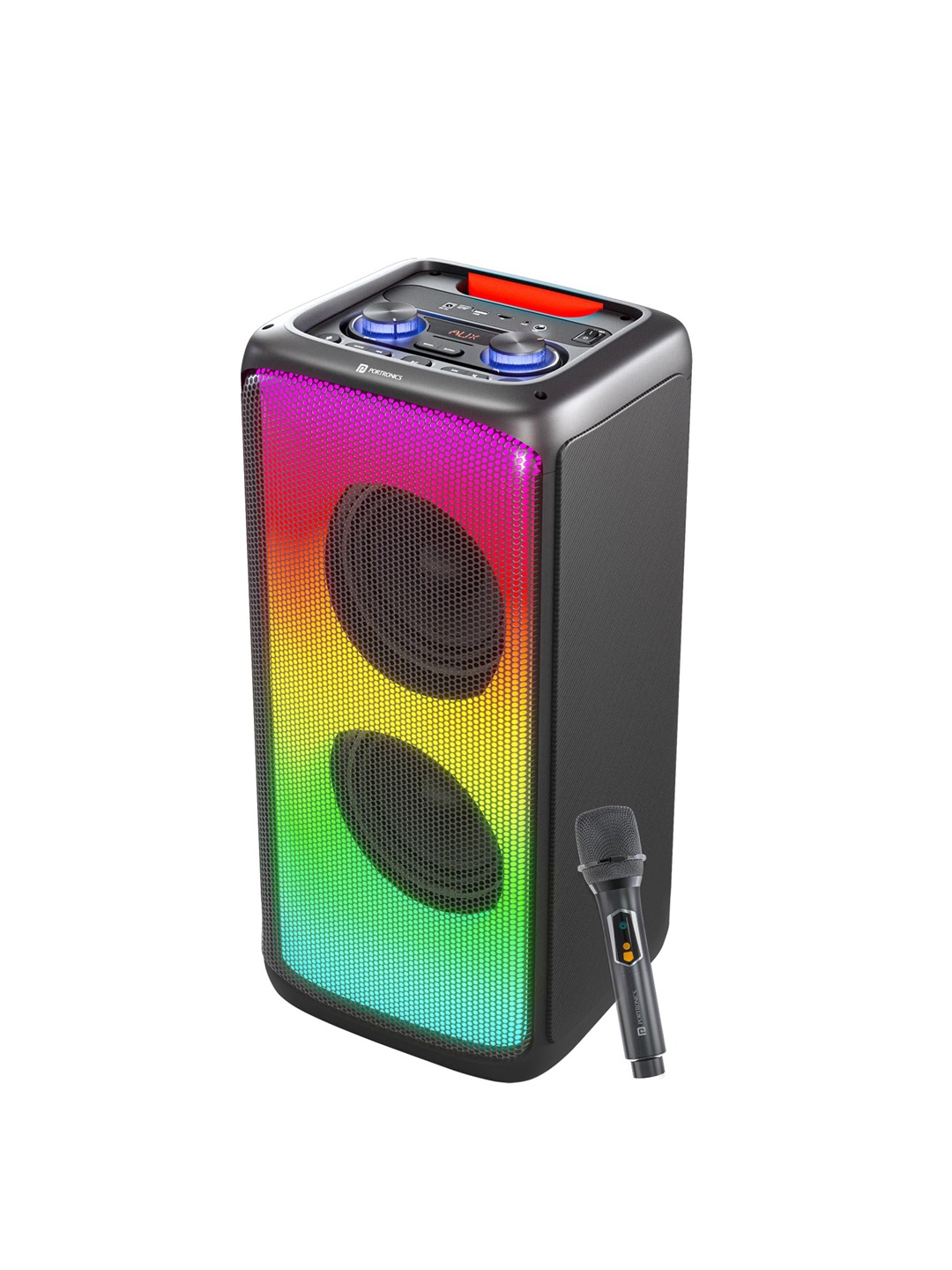 

Portronics Omnidirectional Type C Wireless Microphone Speakers- 250W, Black