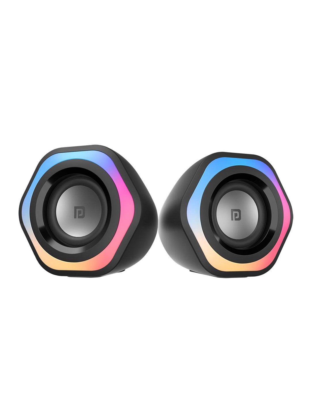 

Portronics Set of 2 Intune 4 6W Portable USB Powered Wired Speakers, Black