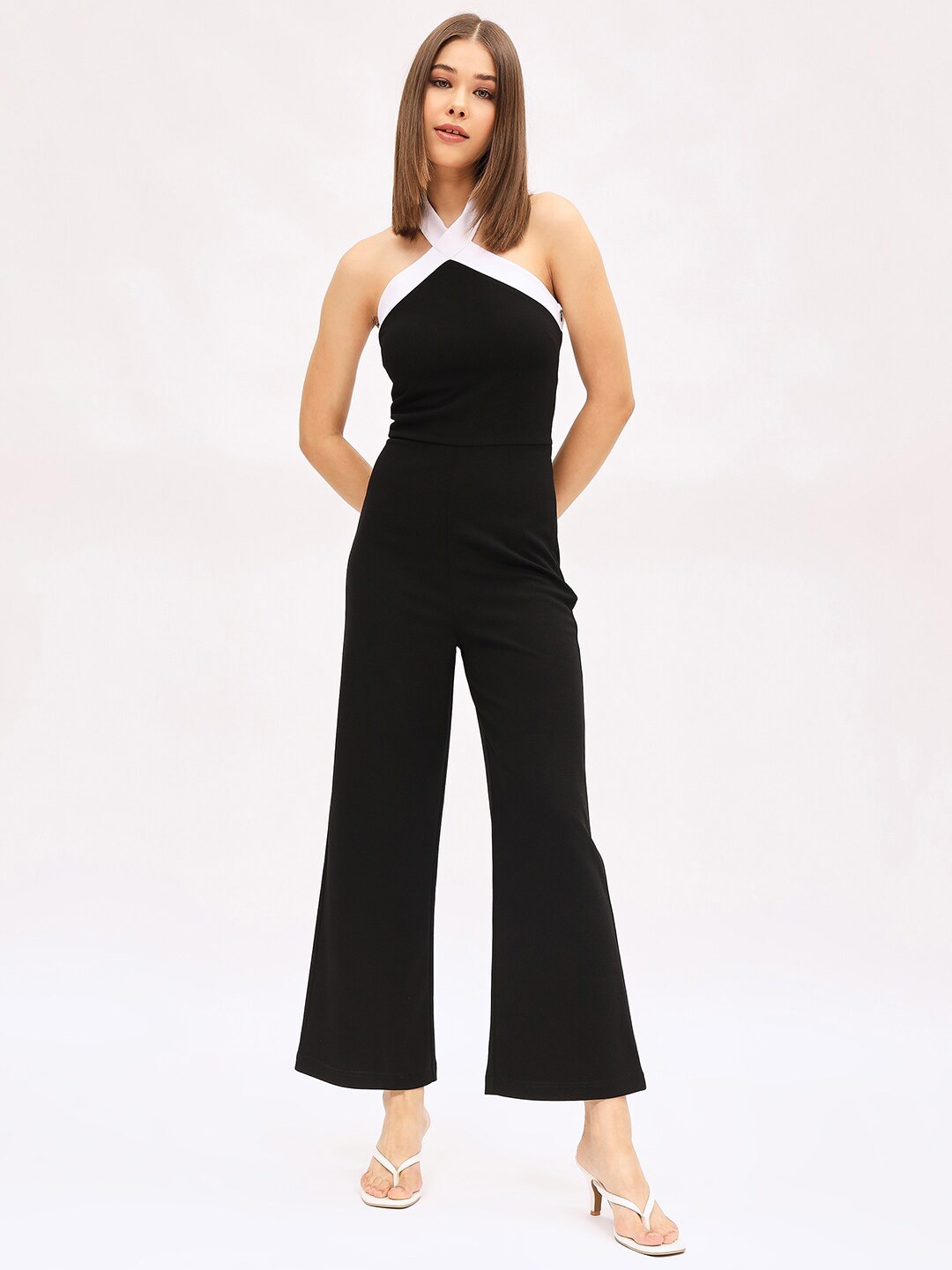 

Harpa Halter Neck Basic Jumpsuit, Black