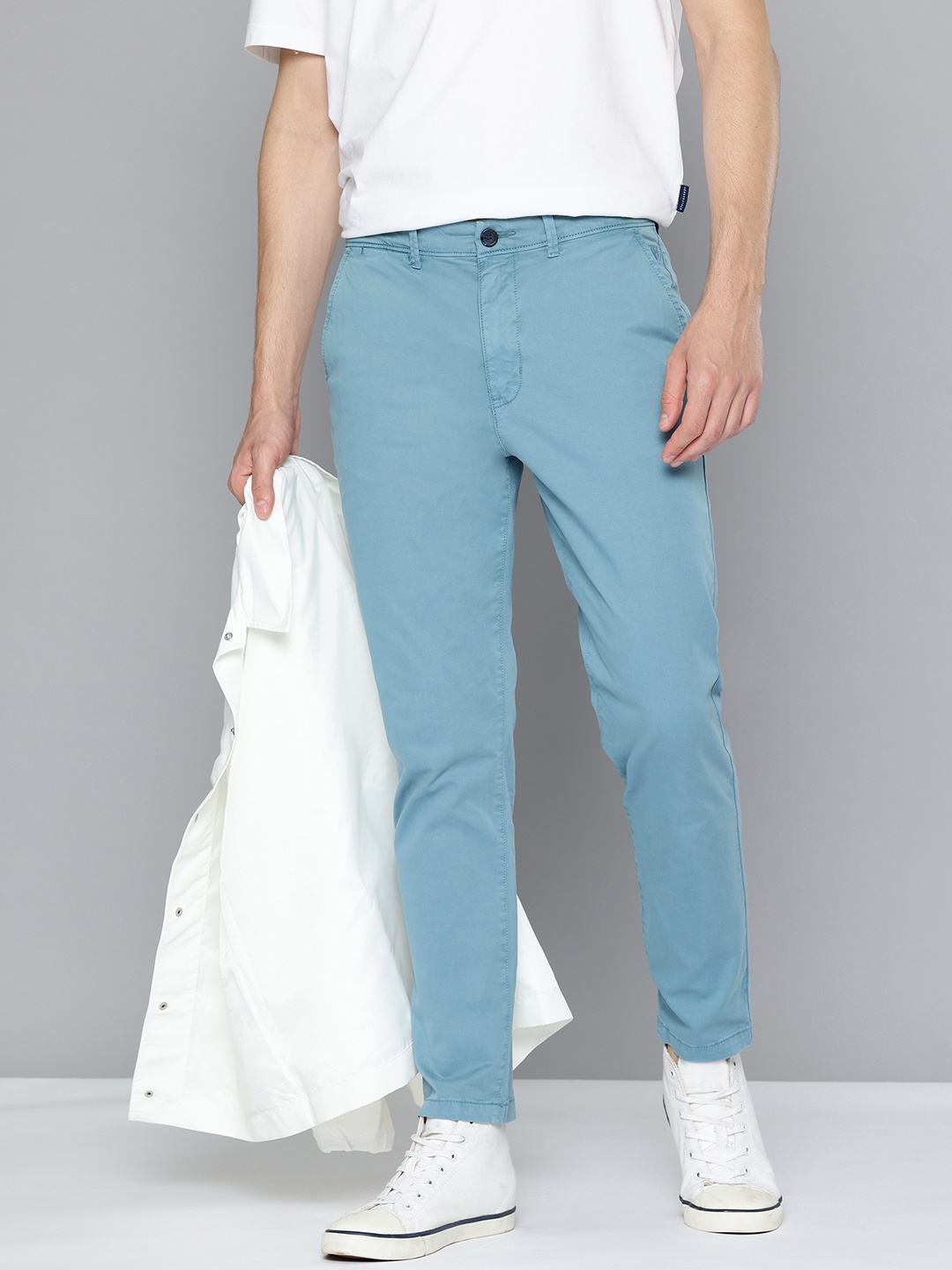 

Aeropostale Men Slim Fit Chinos Trousers, Blue
