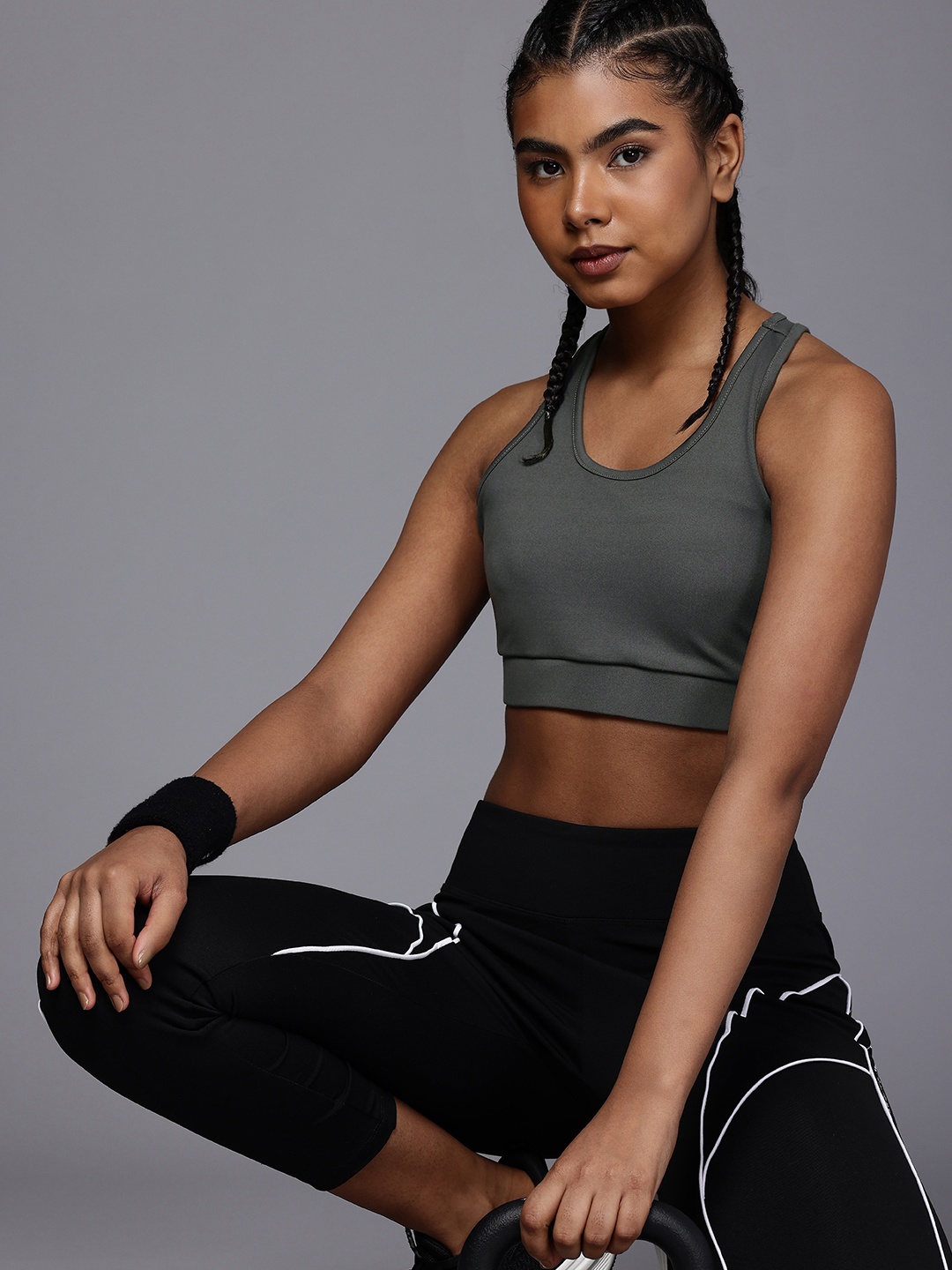 

HRX by Hrithik Roshan Full Coverage Lightly Padded Bra, Charcoal