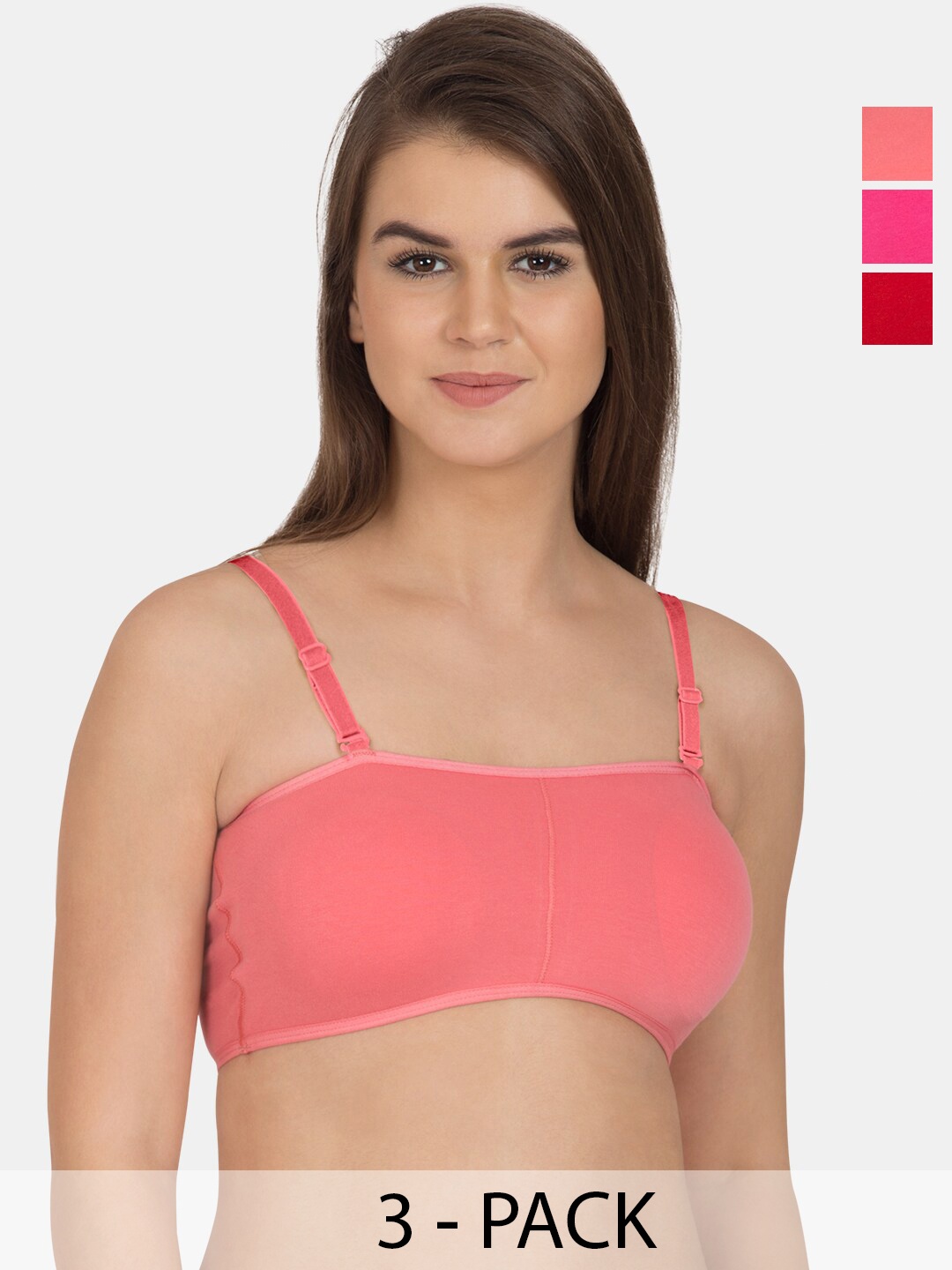 

Tweens Pack of 3 Full Coverage Bra, Coral