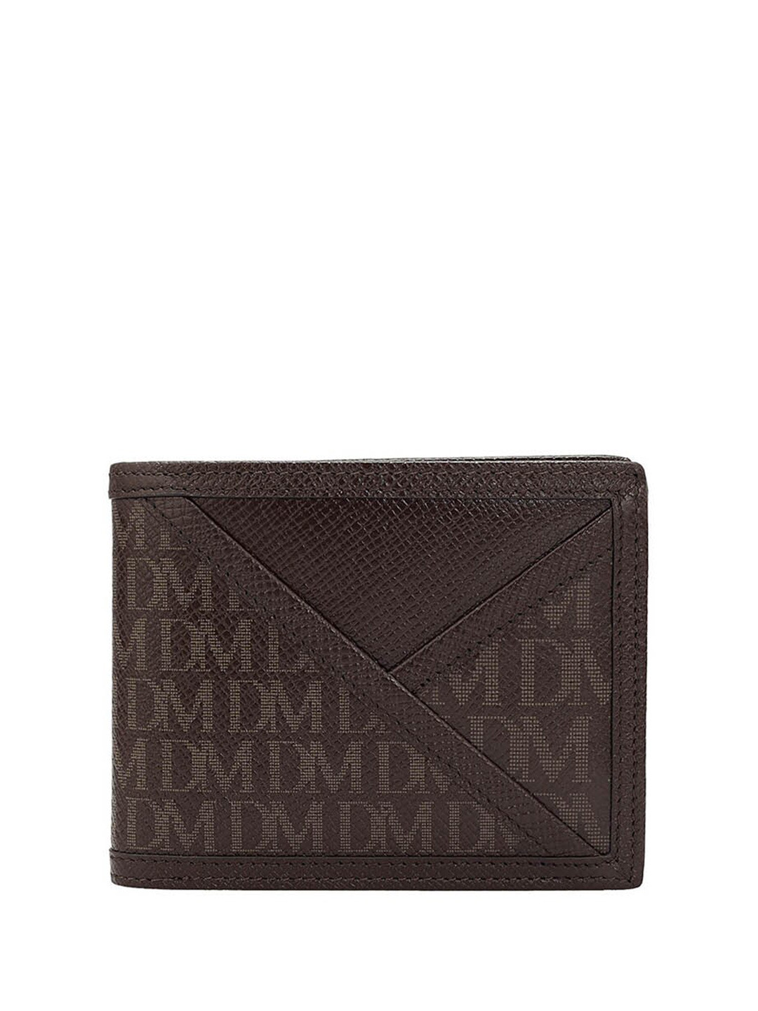 

Da Milano Men Typography Printed Leather Two Fold Wallet, Brown
