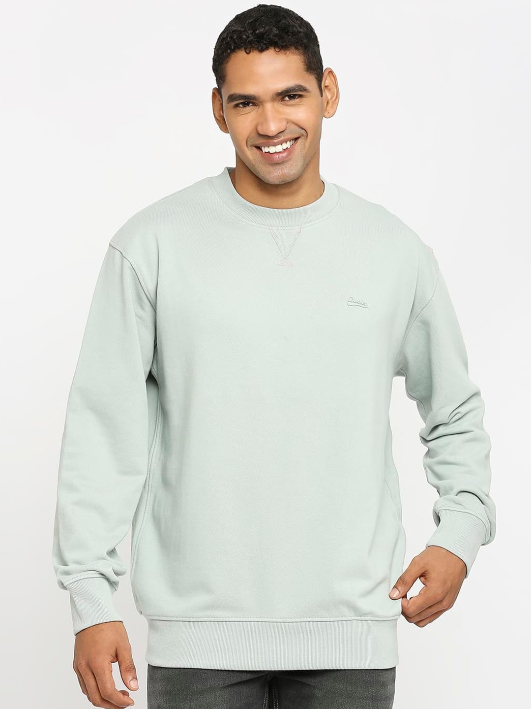 

Basics Comfort Fit Cotton Pullover Sweatshirt, Grey