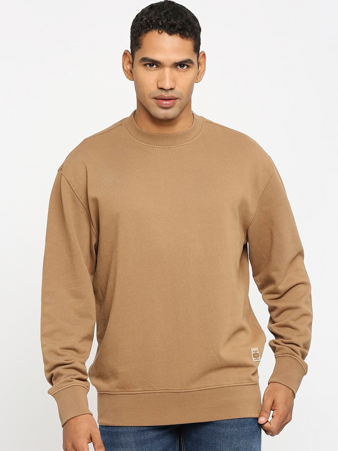 

Basics Comfort Fit Cotton Pullover Sweatshirt, Brown