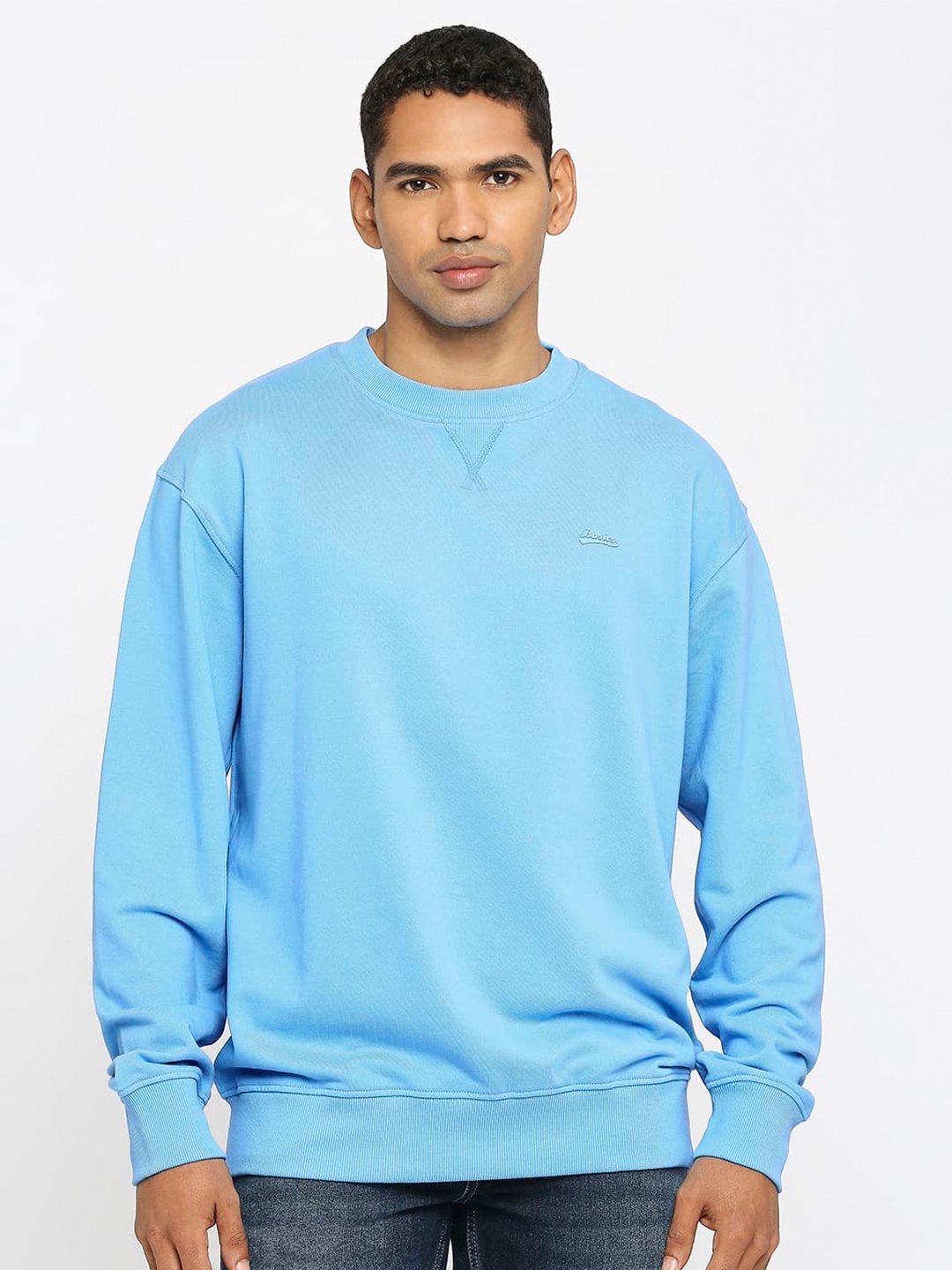 

Basics Cotton Pullover Sweatshirt, Blue