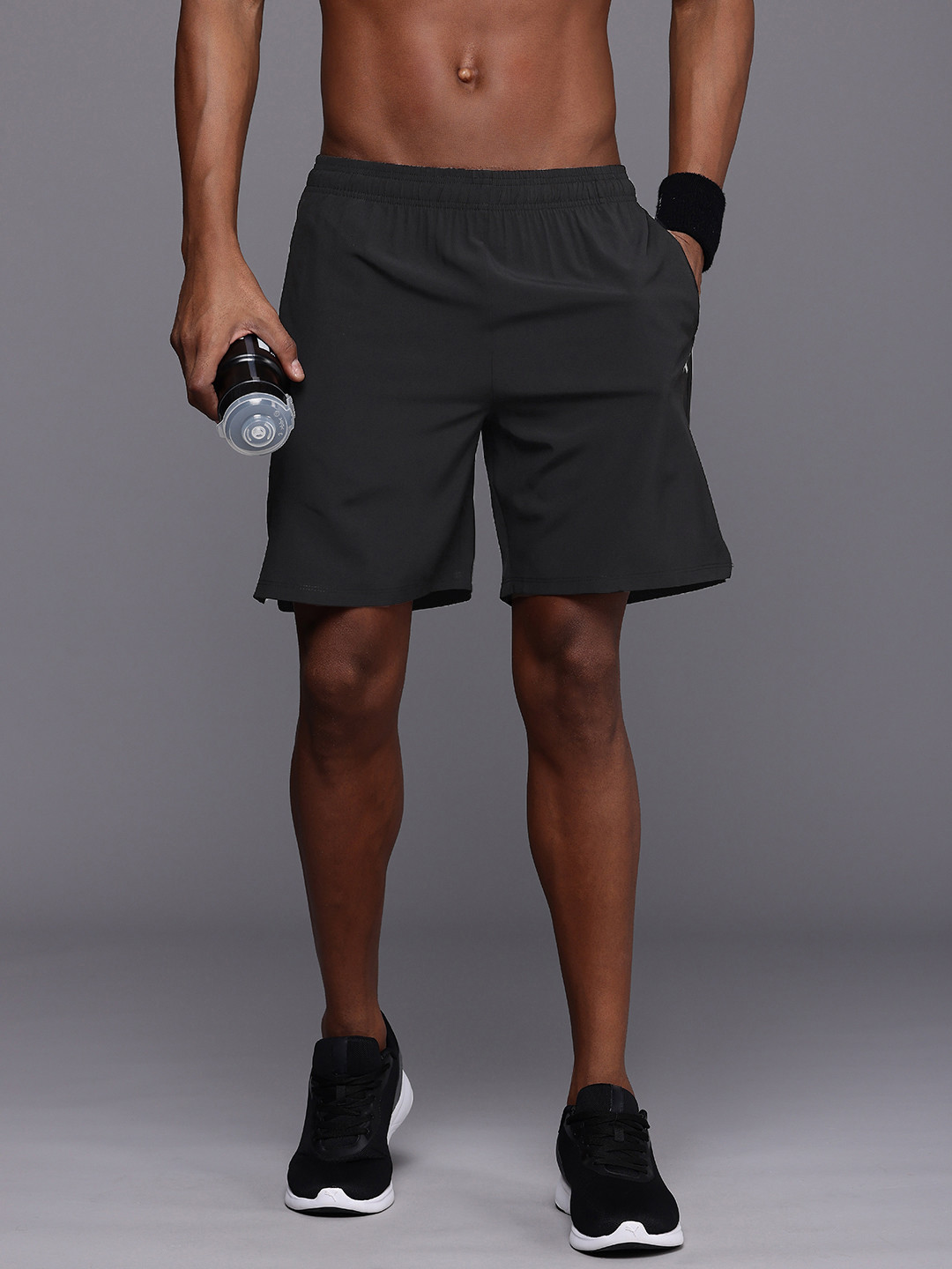 

HRX by Hrithik Roshan Men Running Sports Shorts, Black