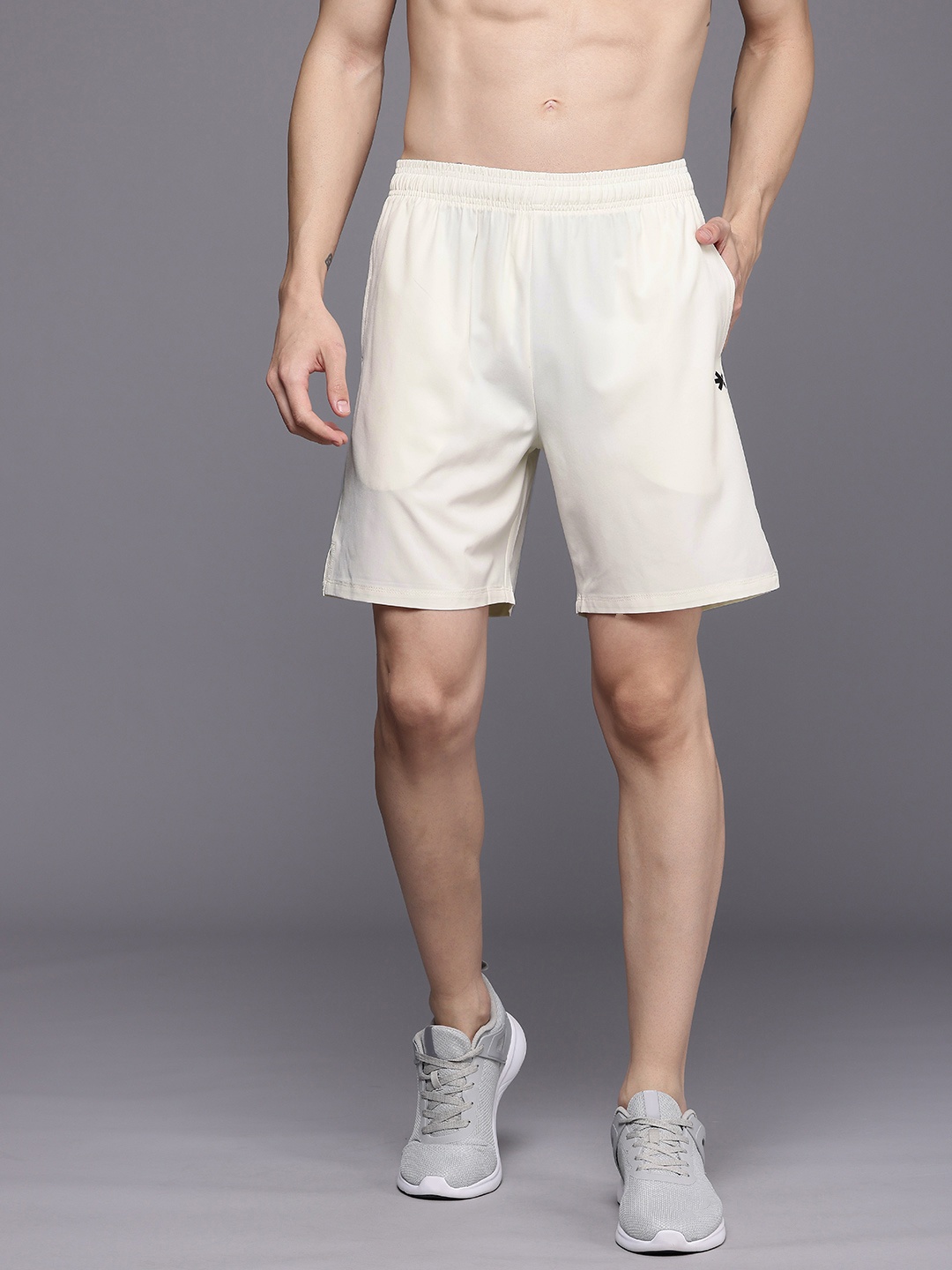 

HRX by Hrithik Roshan Men Training Sports Shorts, Cream