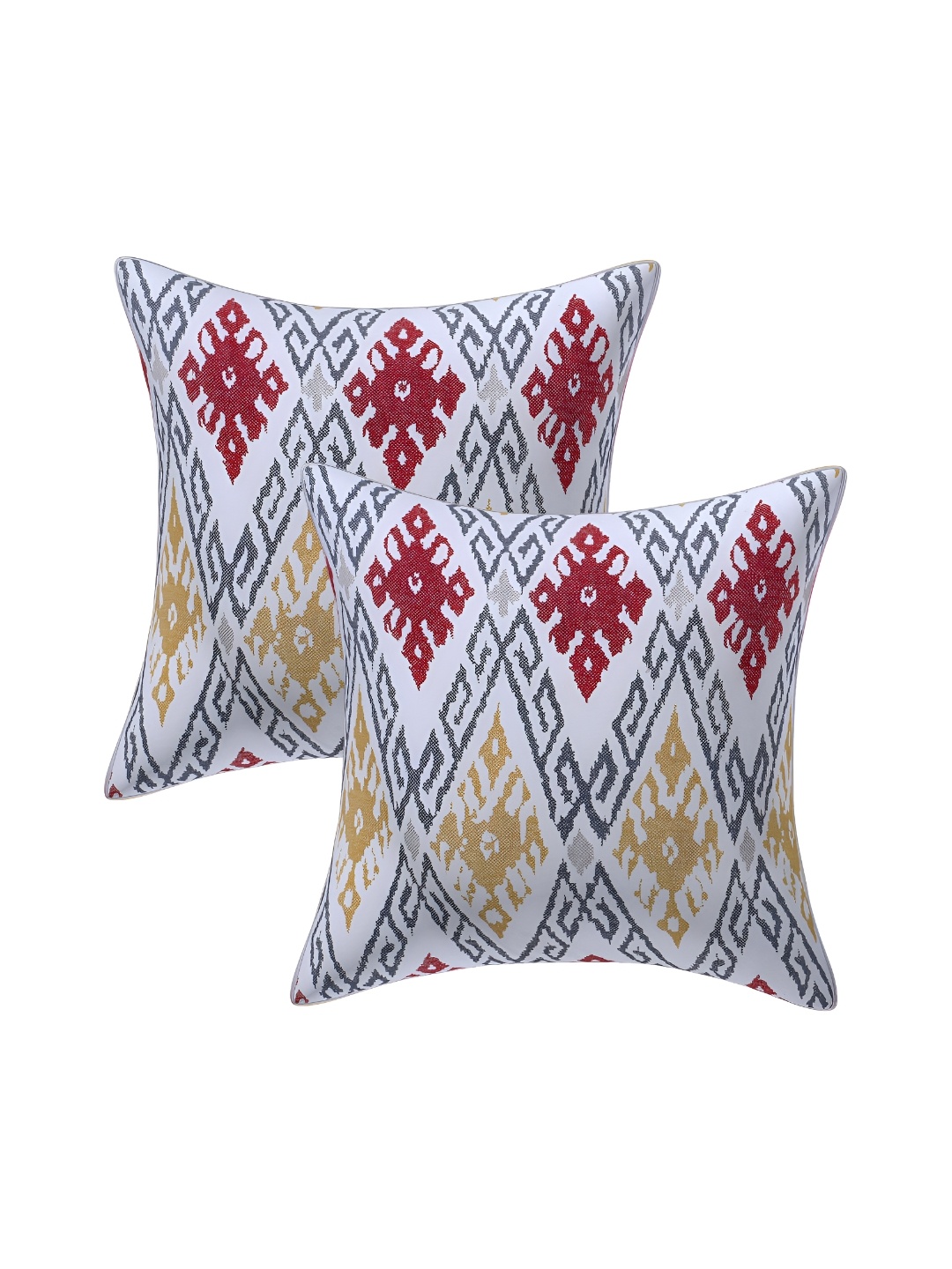 

Texstylers Red 2 Pcs 2 Pcs Printed Cotton Square Cushion Covers