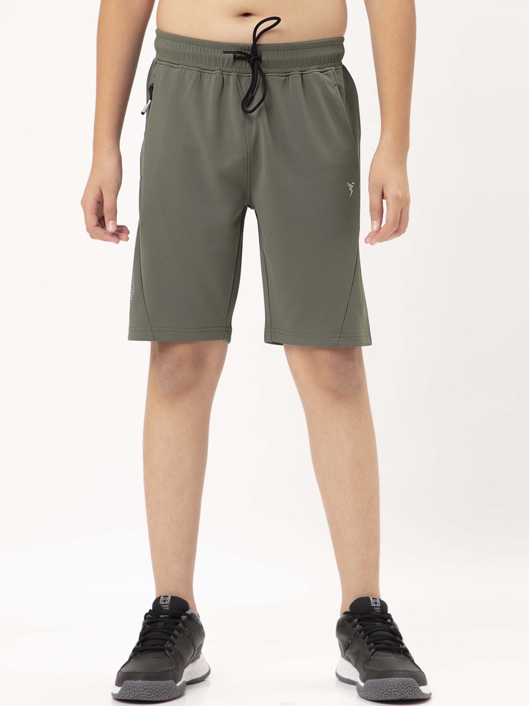 

Technosport Boys SS'24 Mid-Rise Rapid-Dry Gym Sports Shorts, Grey