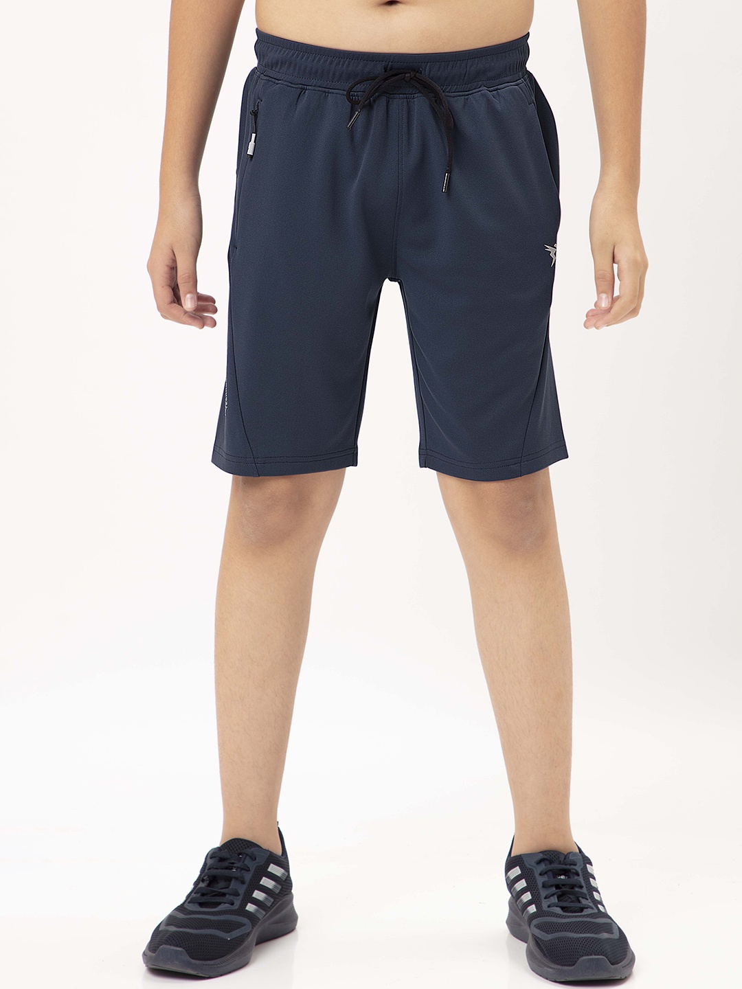 

Technosport Boys SS'24 Mid-Rise Rapid-Dry Gym Sports Shorts, Blue