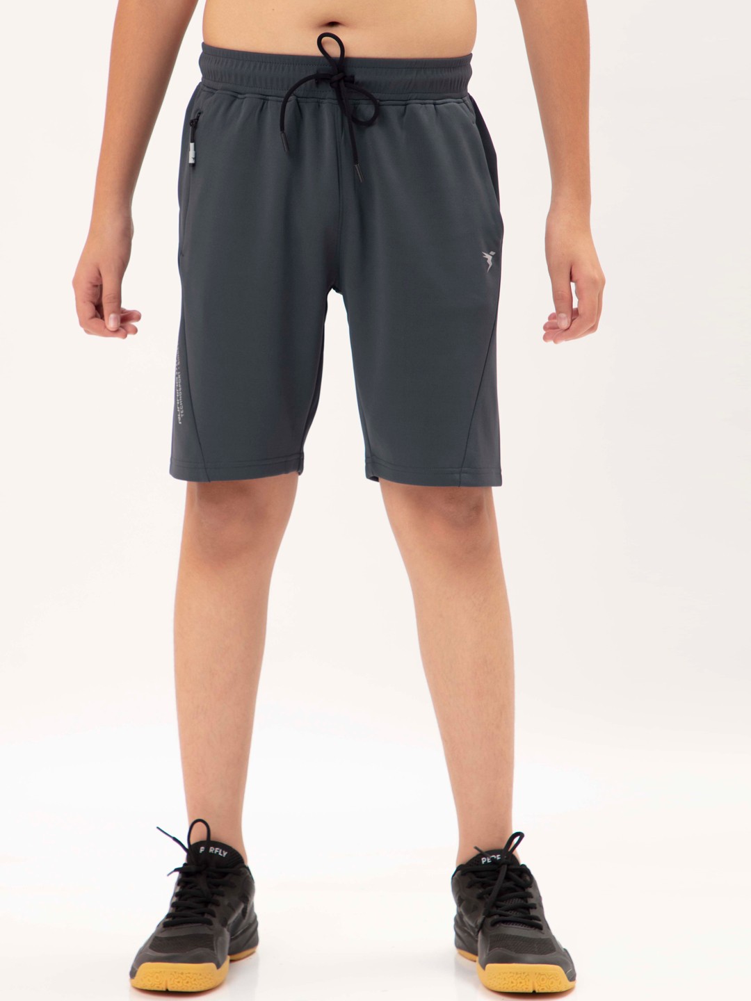 

Technosport Boys SS'24 Mid-Rise Rapid-Dry Gym Sports Shorts, Charcoal
