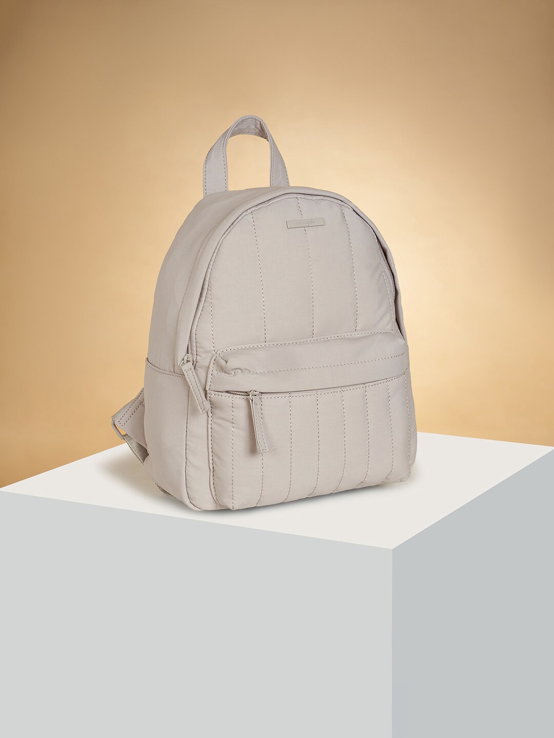 

Forever Glam by Pantaloons Women Striped Backpack, Grey