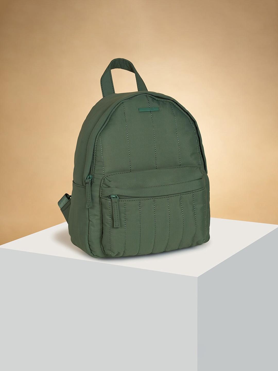 

Forever Glam by Pantaloons Striped Small Backpack, Green