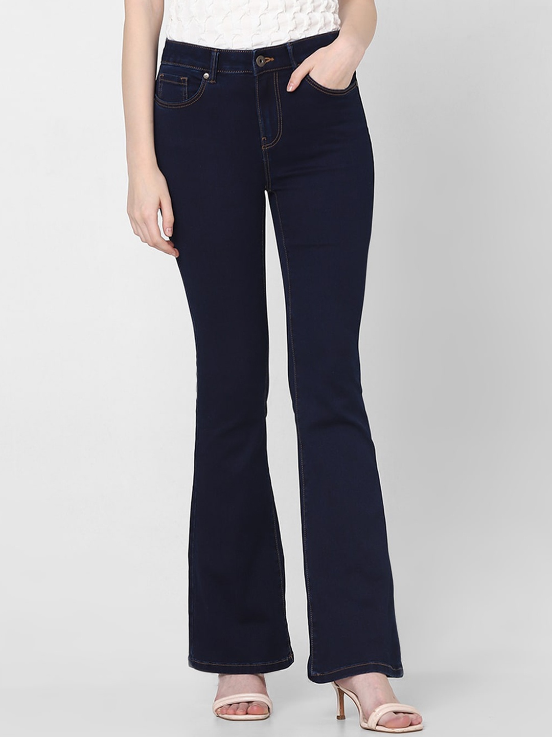 

Vero Moda Women Bootcut Stretchable Jeans, Blue