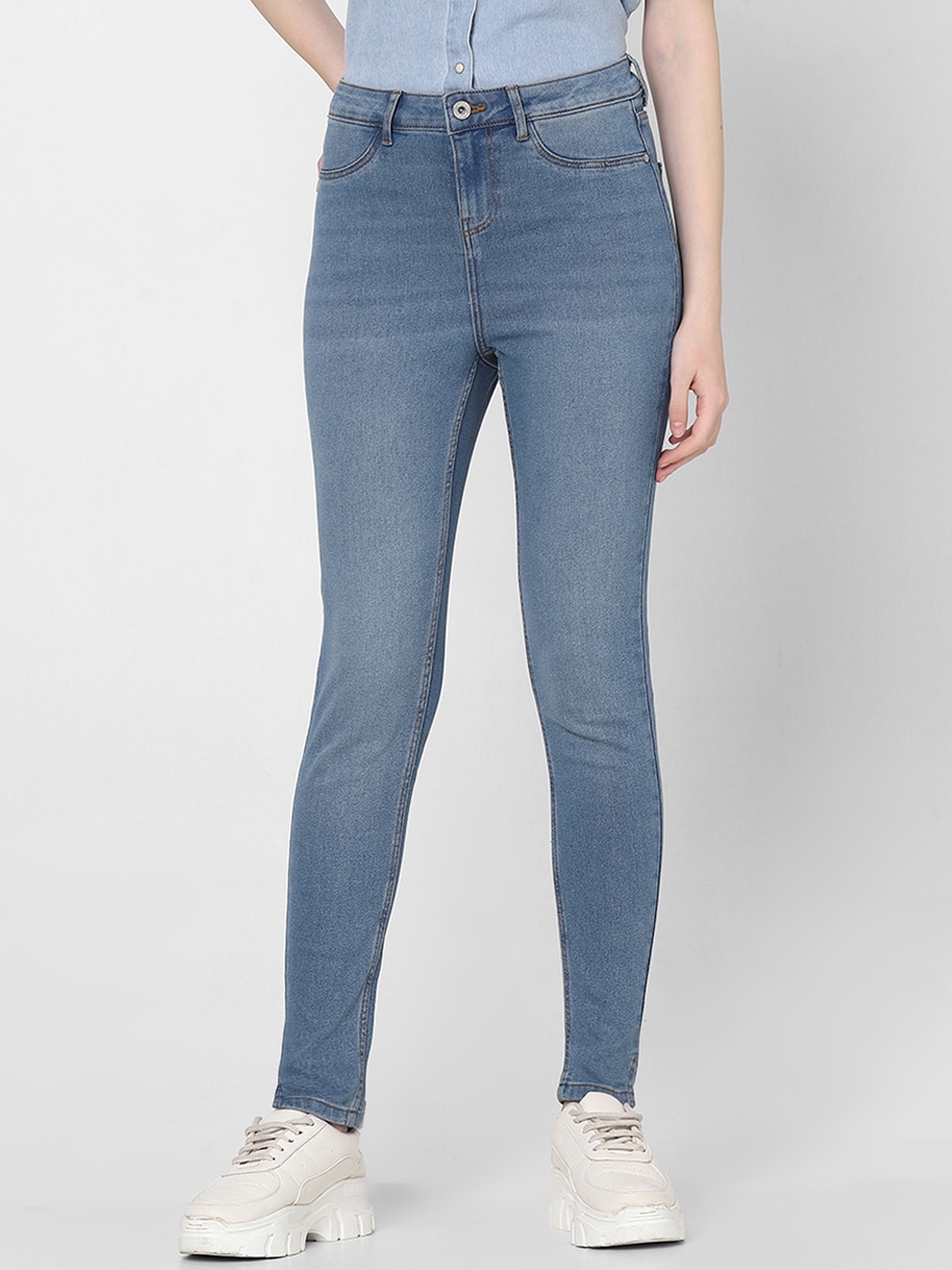 

Vero Moda Women Skinny Fit Light Fade Stretchable Jeans, Blue