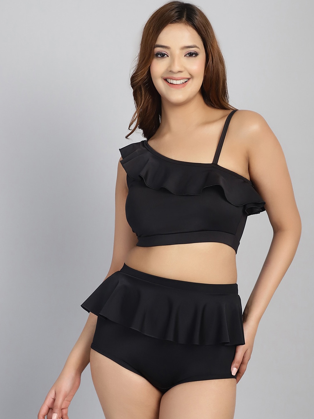 

CUKOO Shoulder Straps Swim Set, Black