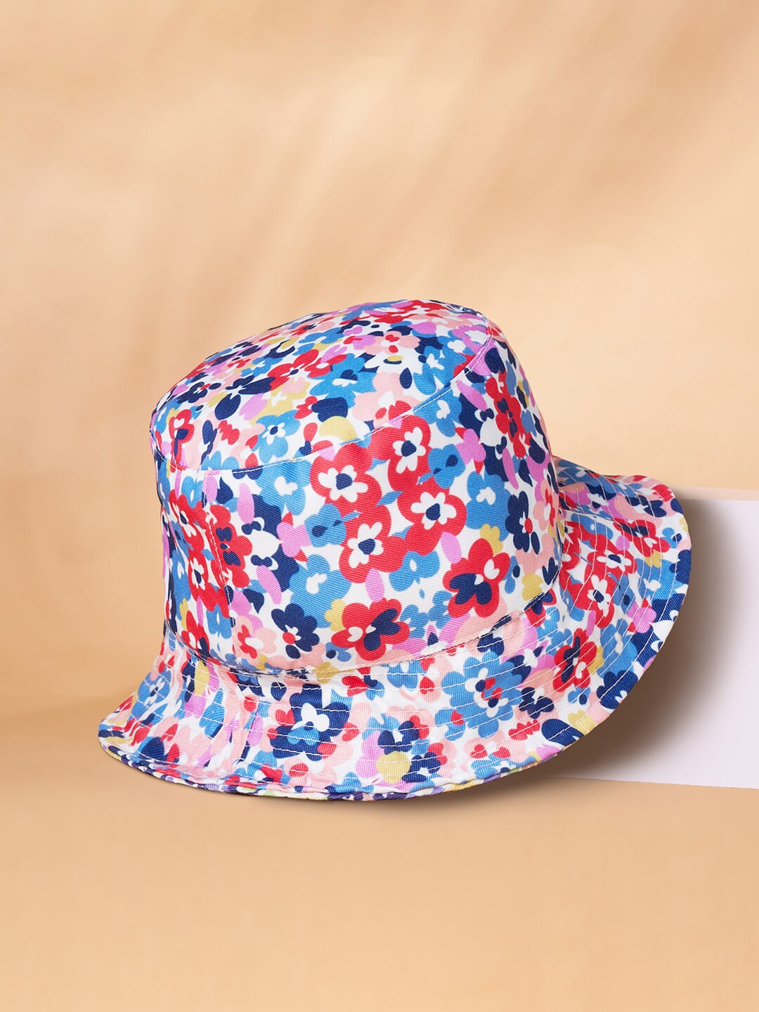 

Forever Glam by Pantaloons Women Floral Printed Cotton Sun Hat, Blue