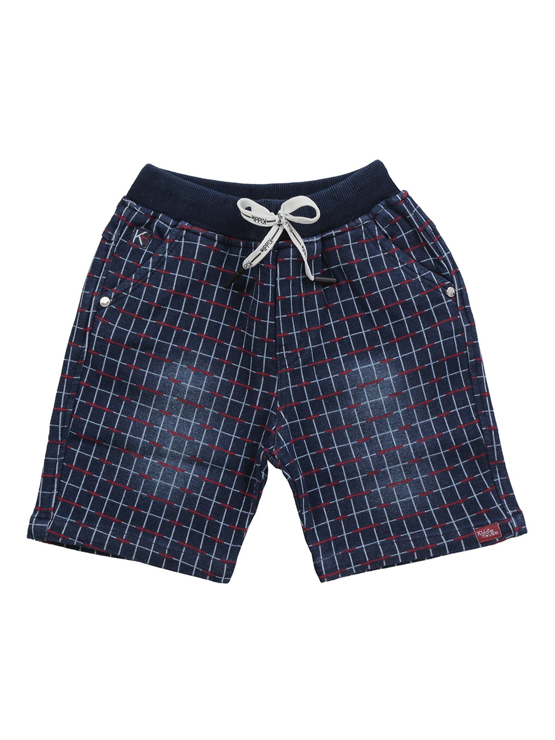 

BAESD Boys Printed Denim Shorts, Navy blue