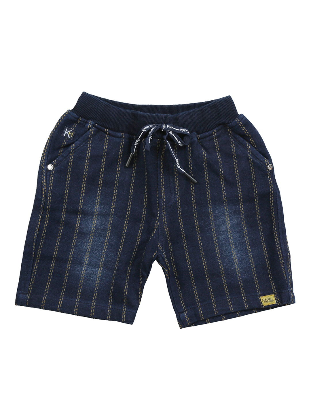 

BAESD Boys Striped Washed Denim Shorts, Blue