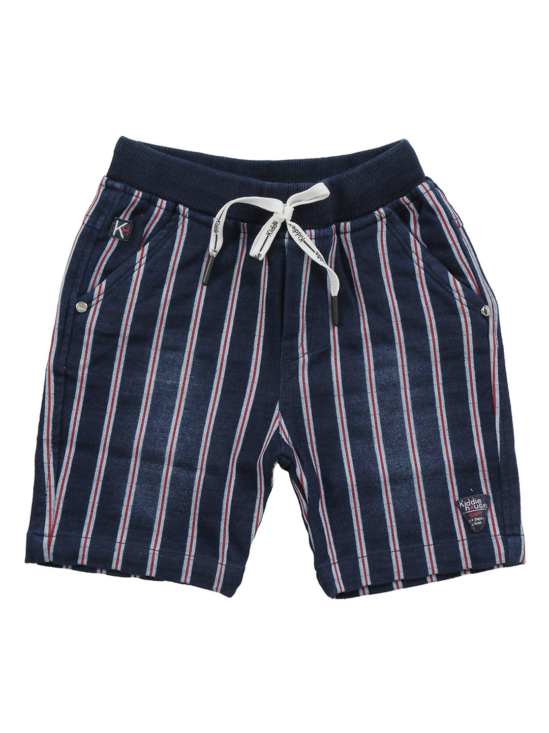 

BAESD Boys Striped Denim Shorts, Navy blue