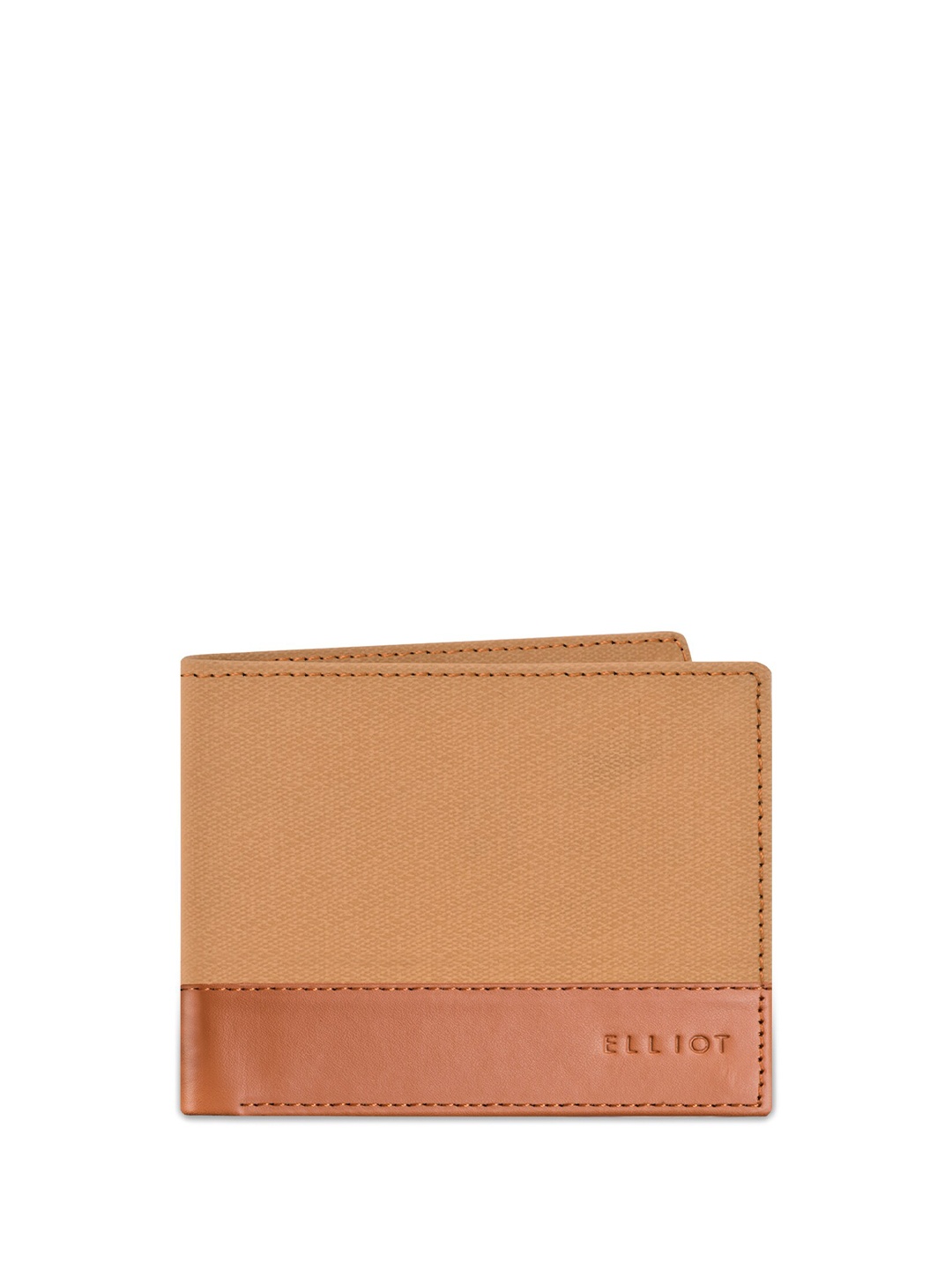 

Walrus Colourblocked Two Fold Wallet, Tan