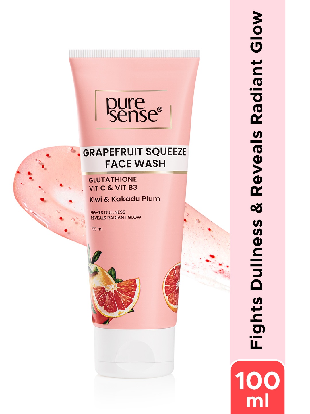 

Pure Sense Grapefruit Squeeze Face Wash with Kiwi & Kakadu Plum - 100 ml, Pink