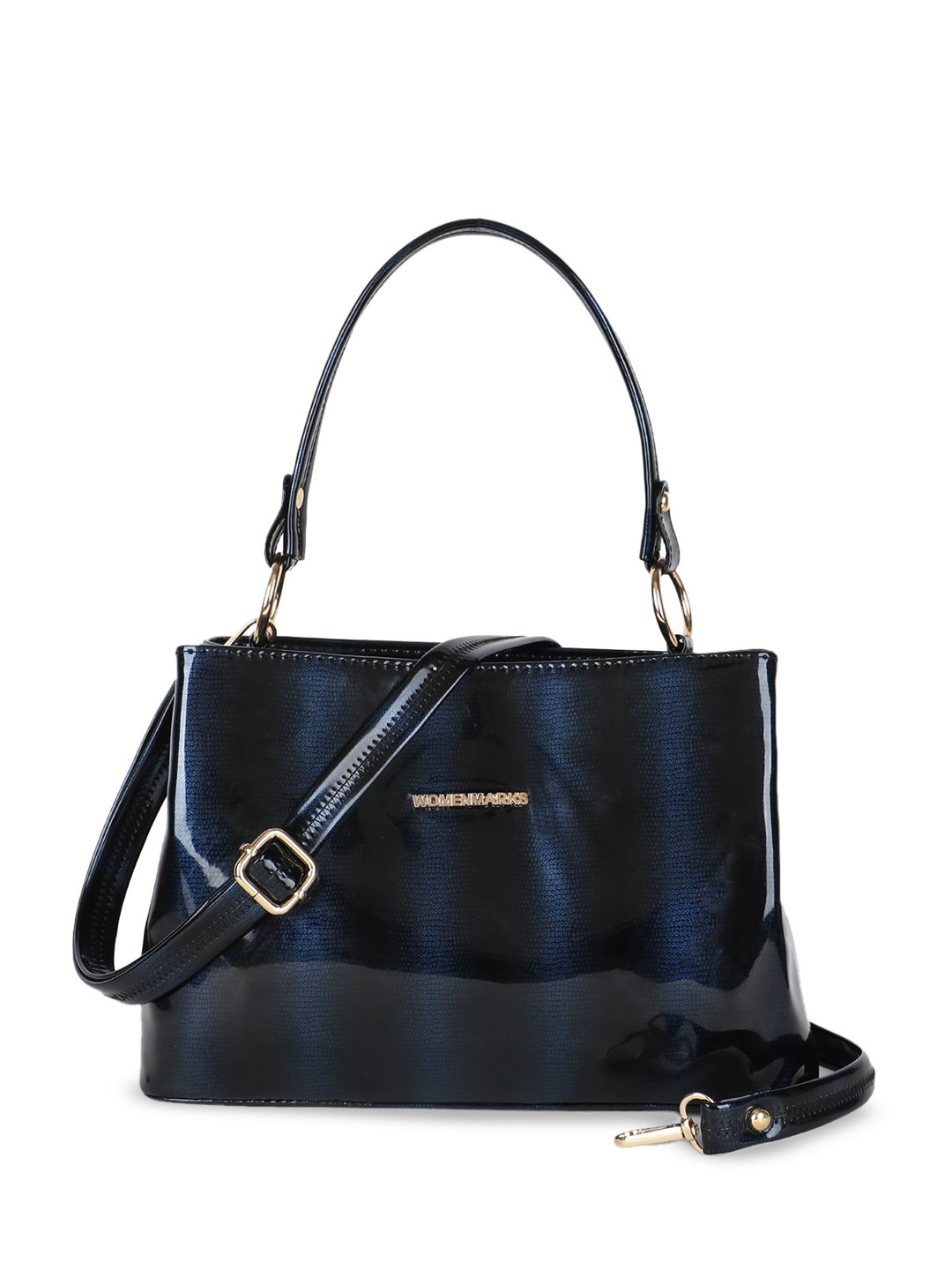 

WOMEN MARKS Abstract Printed Structured Shoulder Bag, Black
