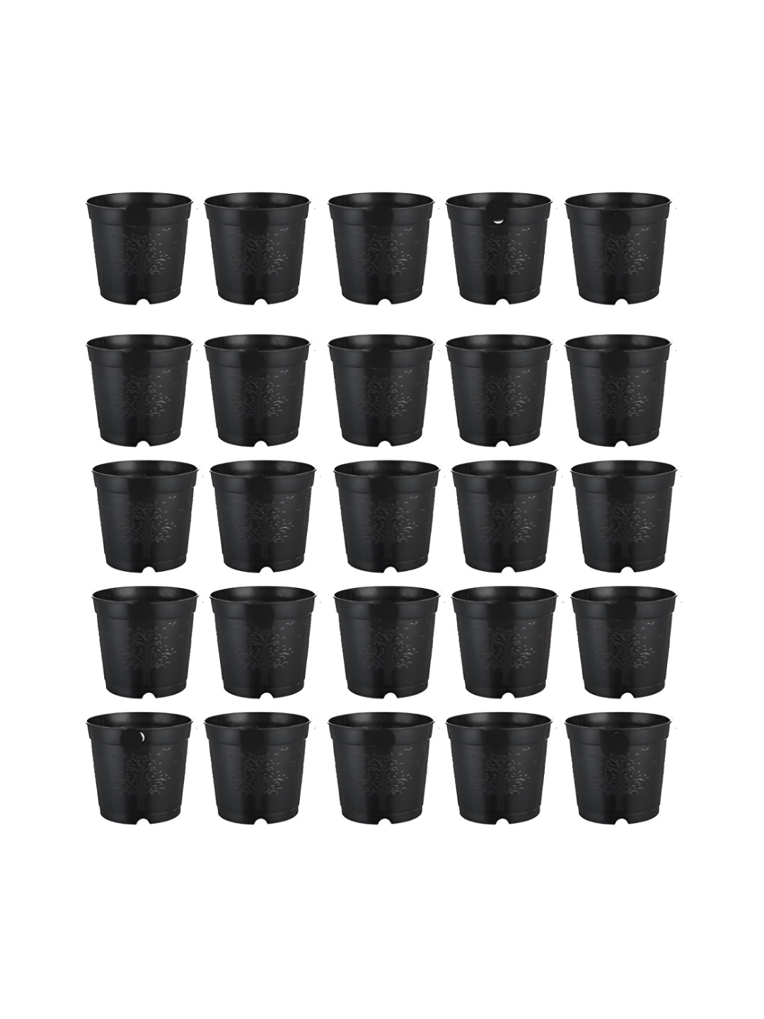 

10club Black 25 Pcs Anti-Skid Planters