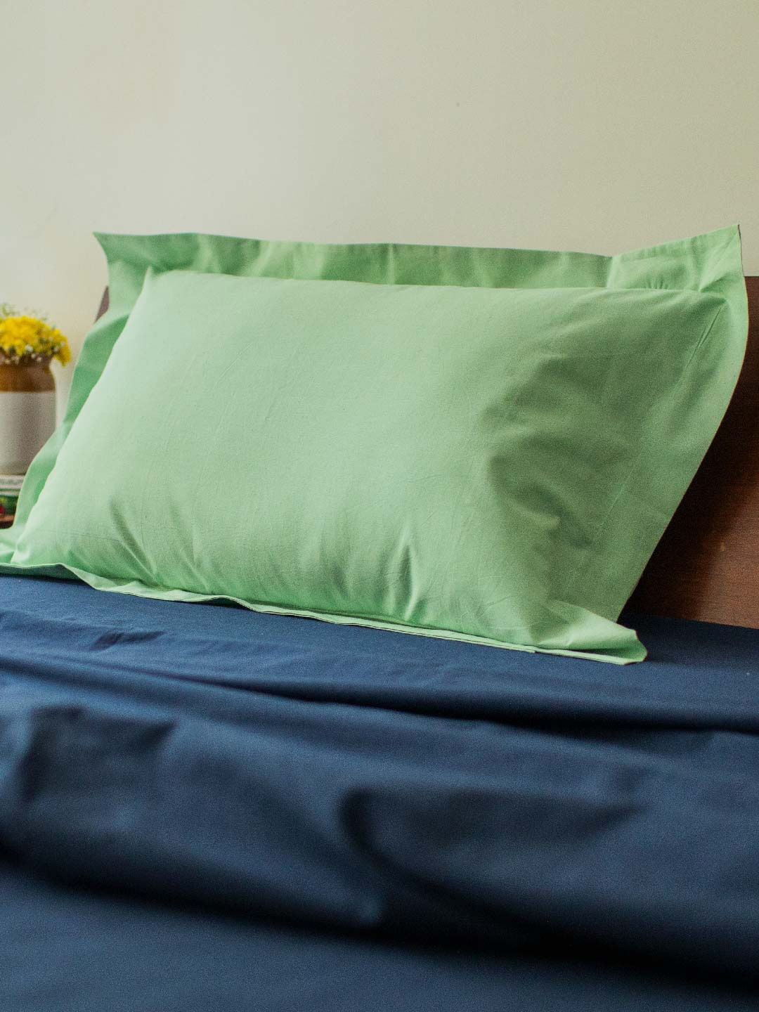 

10Club 1pc Cotton Pillow Cover, Olive