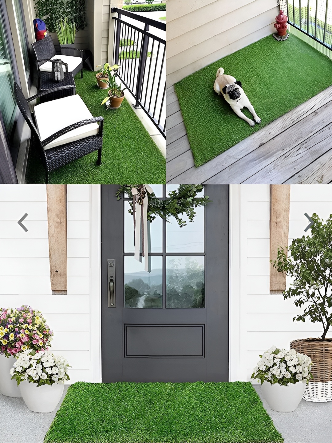

Chetanya Loomtex Green Anti-Skid Grass Doormat